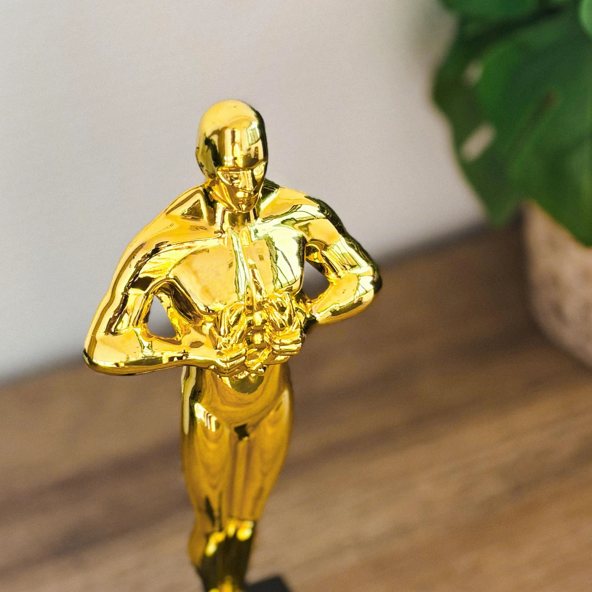 Trophée Personnalisable Statuette Dorée Gravé Texte Cadeau Fête des Pères Noël Retraite Homme