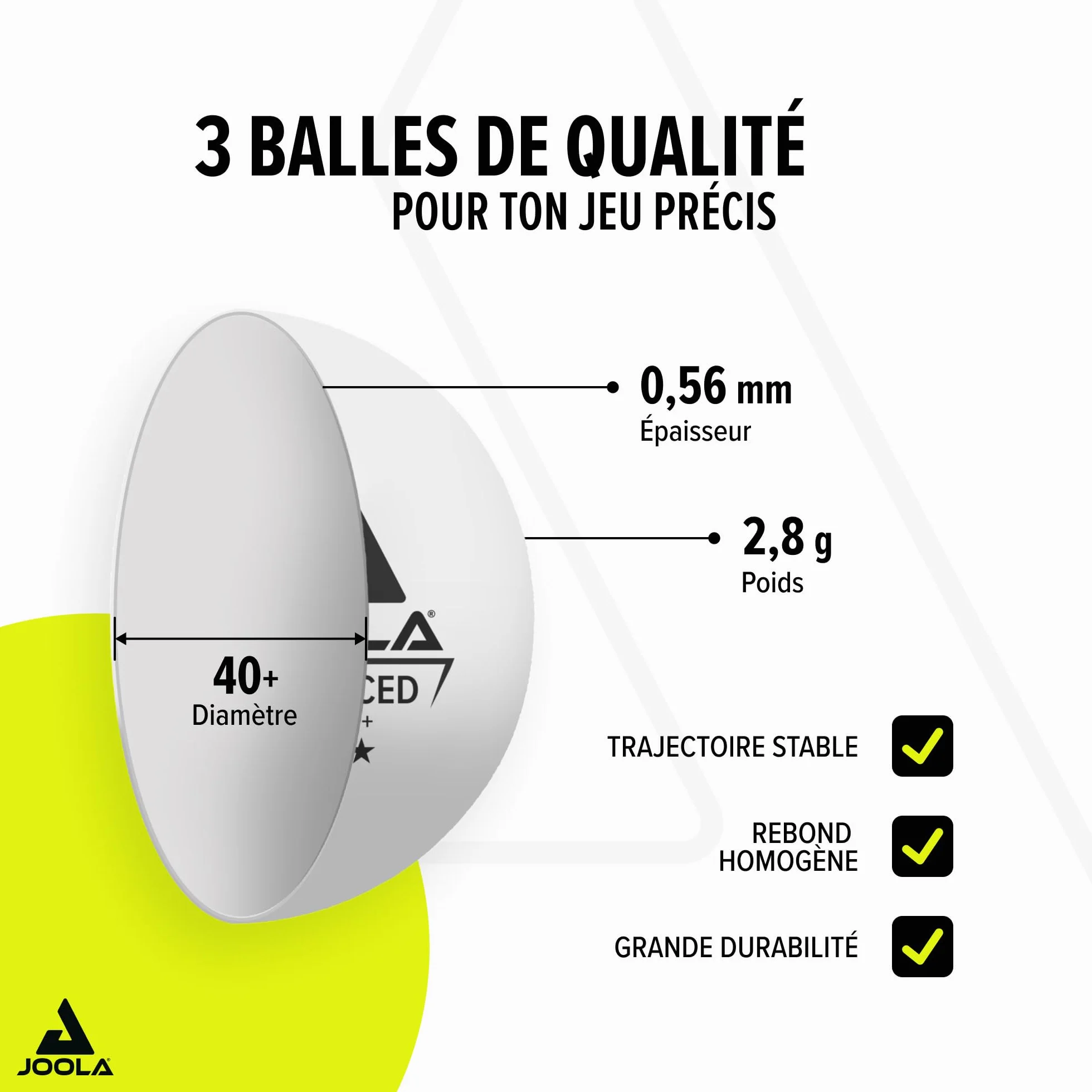 Joola Rosskopf Lot de 5 Raquettes de Tennis de Table + 3 Balles 40+ mm Rouge/Noir
