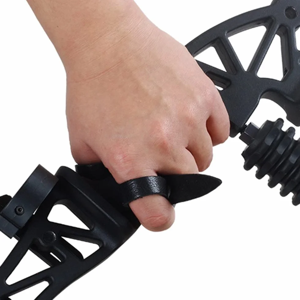DONGKER Sangle de doigt de tir à l'arc en cuir pour arcs recourbés