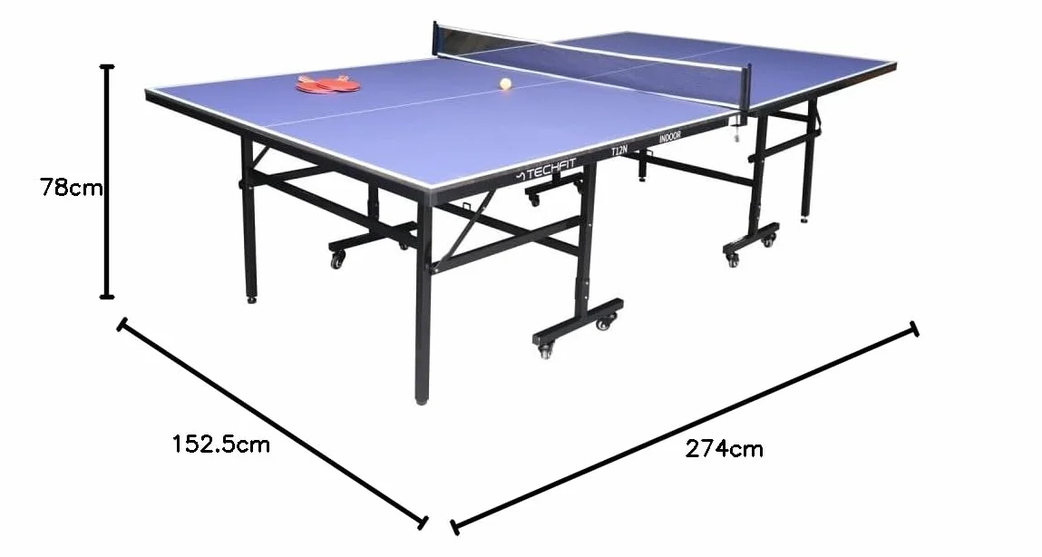 Profesjonalny Stół do Ping-Ponga Techfit Pliant 274x152.5x76cm z Ramą Metalową i Siatką 180cm