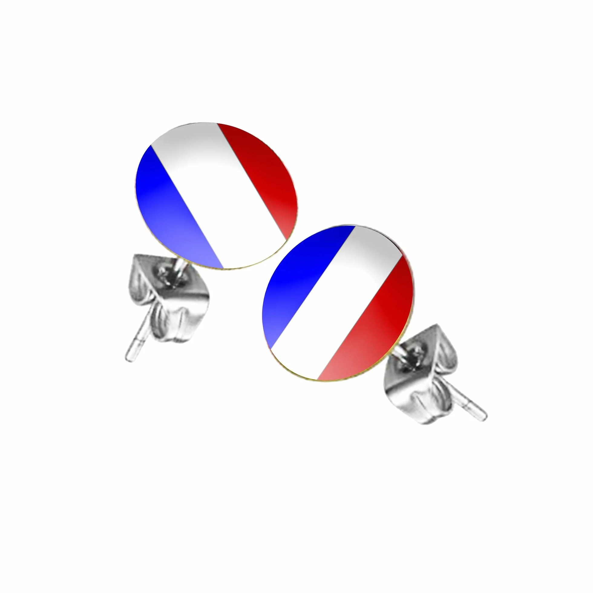 Boucles d'oreilles drapeau de football EM Coupe du Monde Pays Fan Bijoux Homme Femme