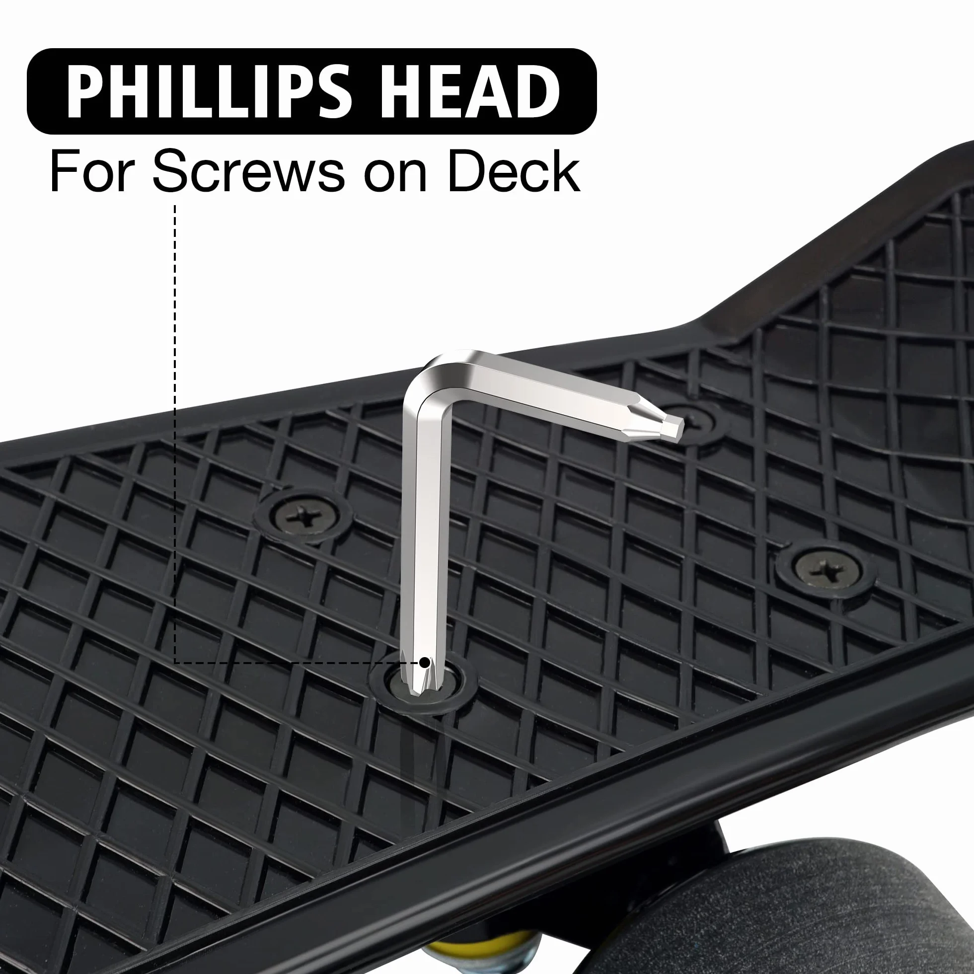 Skateboard Outils Multi-Fonctions Portatifs avec Clé Allen Type T et Tournevis Phillips Type L