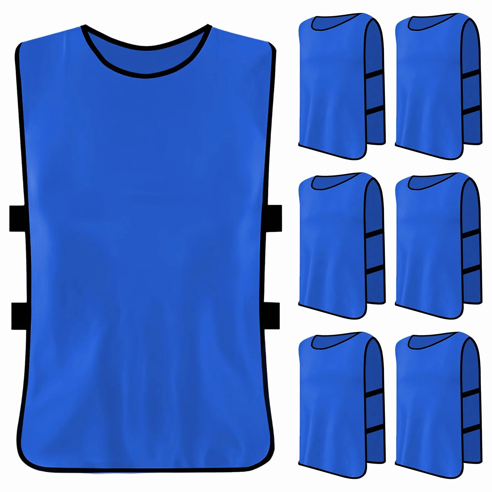 Lot de 6 Chasubles d'Entraînement Sport Enfants Football Gilet Professionnel Pratique Basket Rugby Hockey