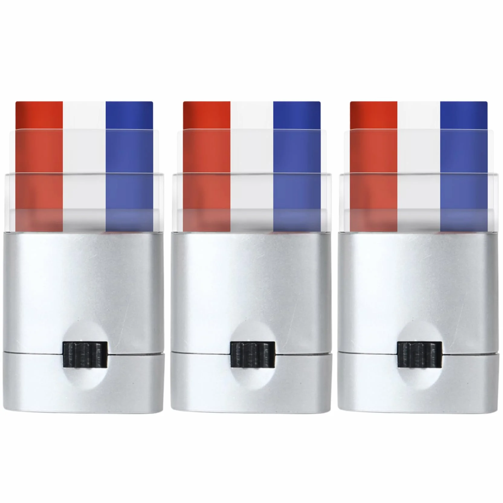 Bâton de peinture visage 3 pièces motif drapeau France maquillage rouge blanc bleu football