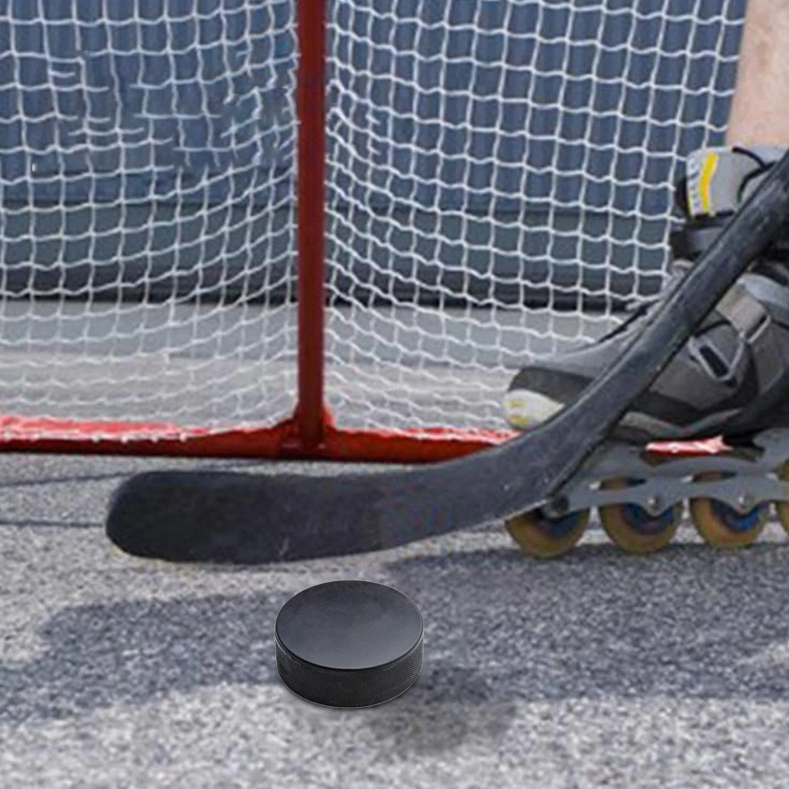 Palets de hockey sur glace en mousse souple noire – Lot de 4, Diamètre 7,6 cm, Épaisseur 2,5 cm
