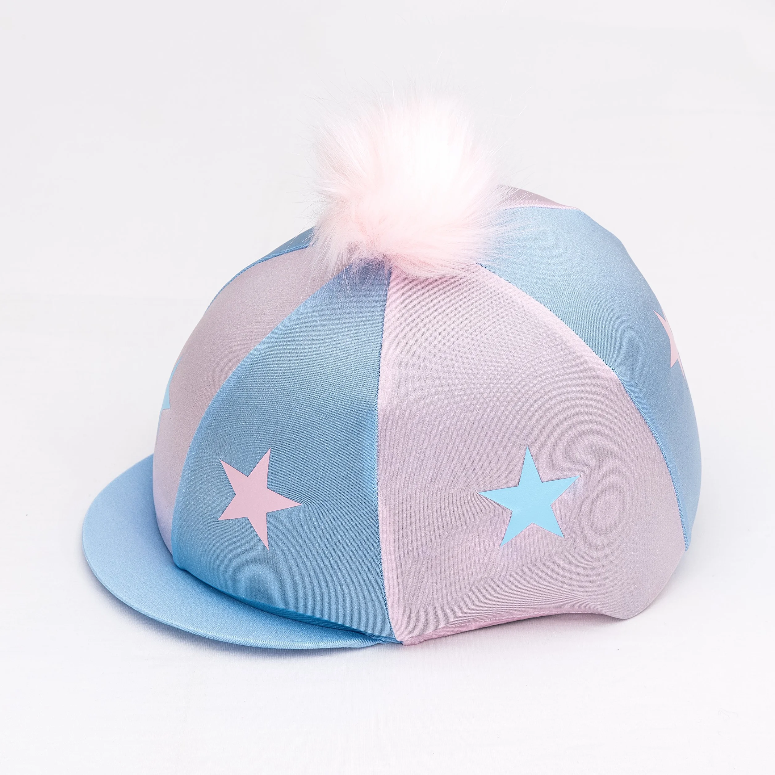 Housse personnalisée pour chapeau d'équitation Motif étoiles de fond