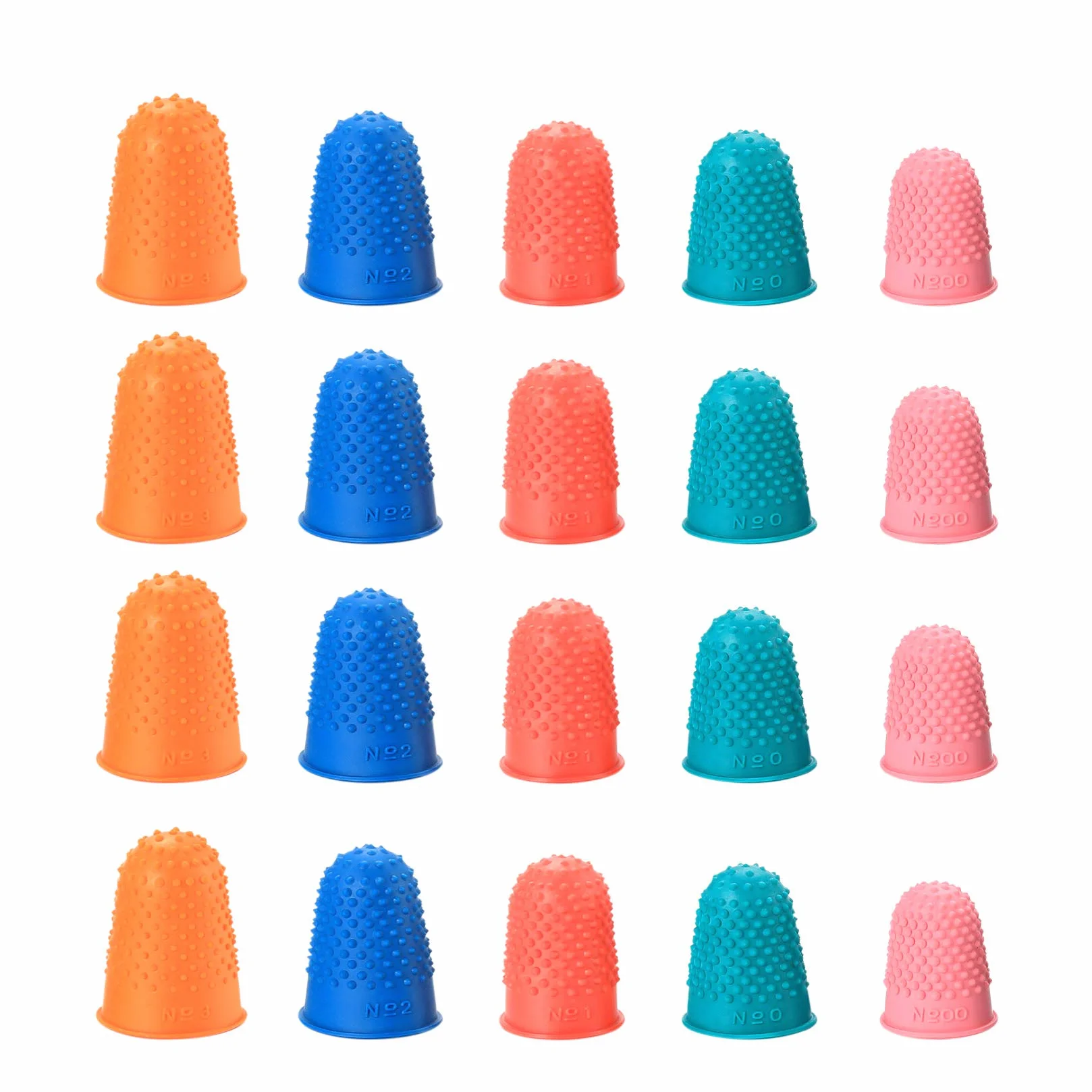 20 Pièces Doigtier en Caoutchouc, Coussins de Doigts Réutilisable pour Jeux de Sport