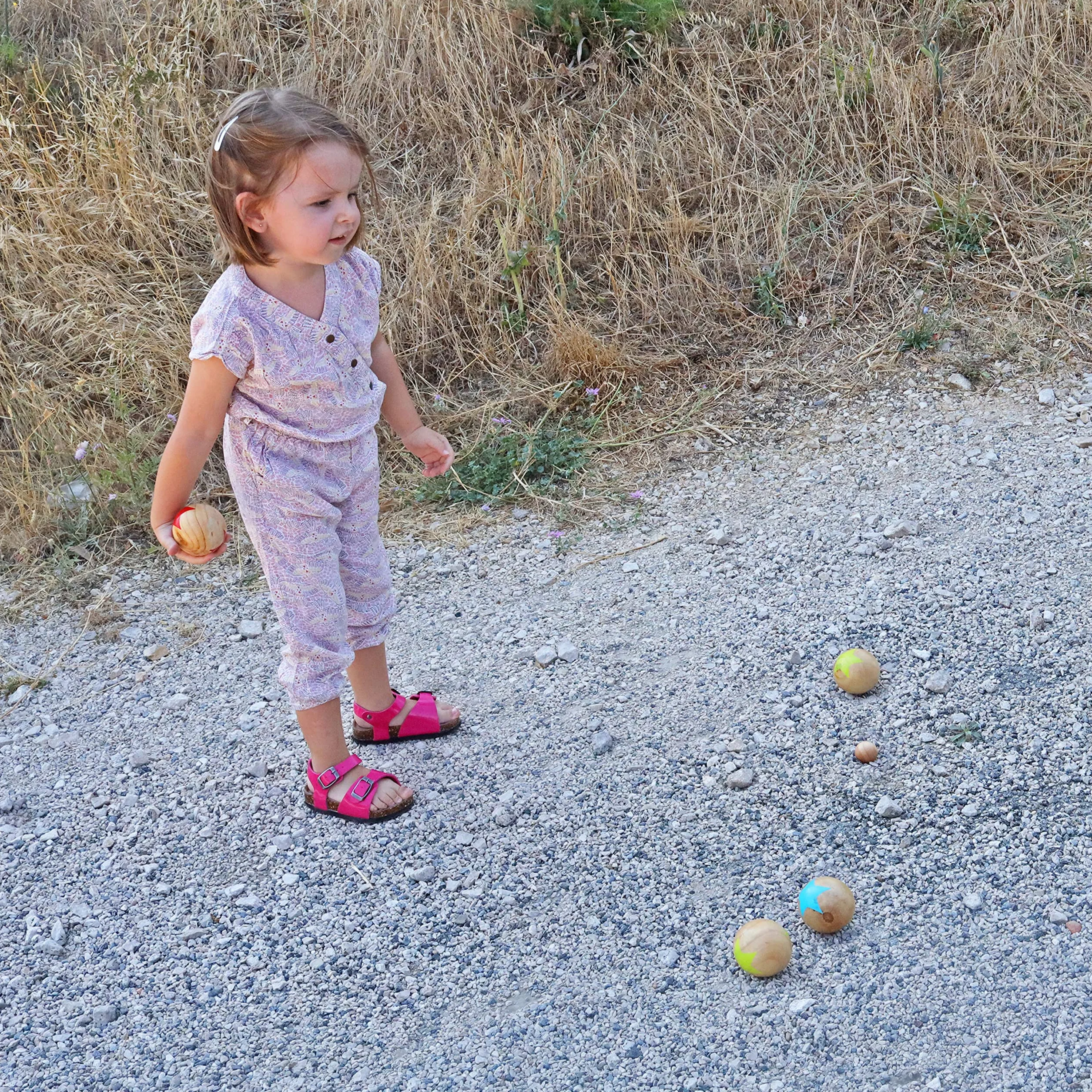 BLUE SKY 6 Boules De Pétanque Jeu de Plein Air Multicolore 2 à 6 Joueurs 22 cm x 17 cm