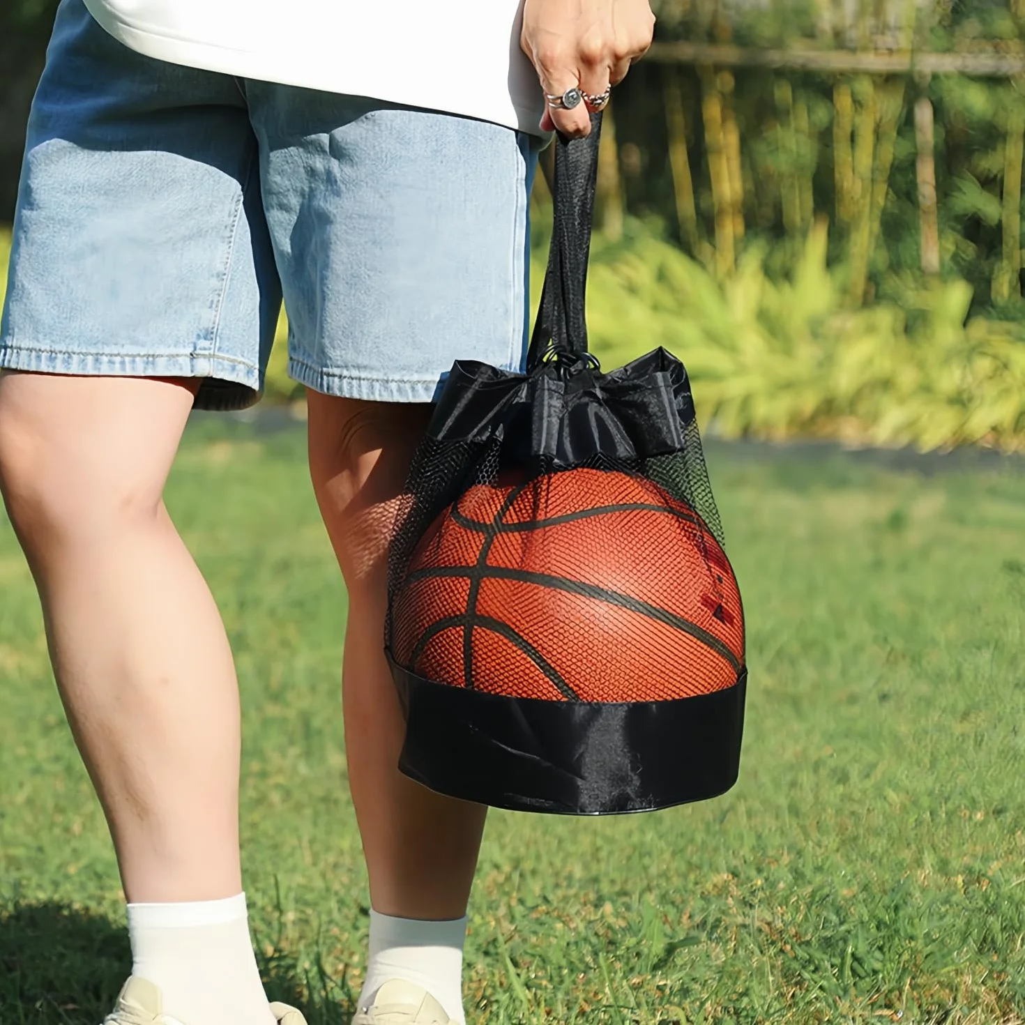 Sac à Ballons Filet à Ballon Portable pour Football Basketball Tennis Volleyball Rugby