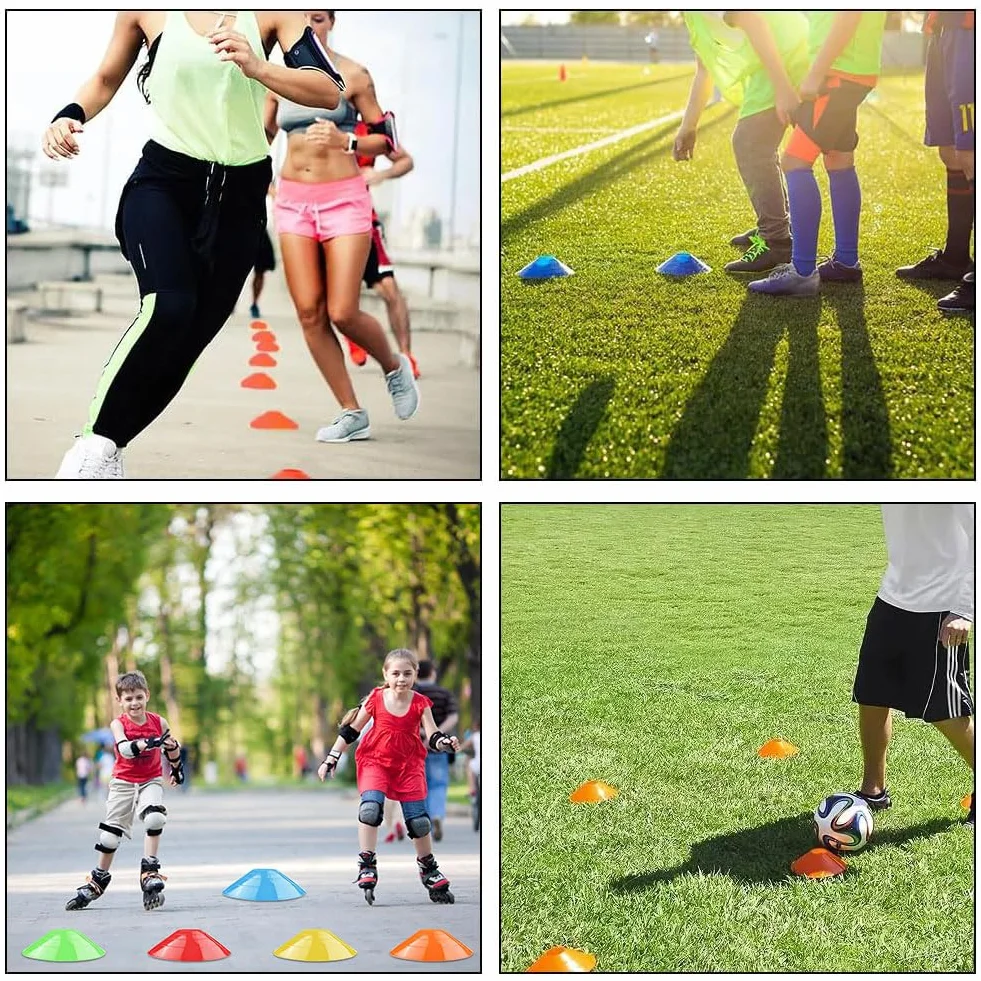 Plots de Marquage Football pour Délimitation Entraînement Cônes de Sport
