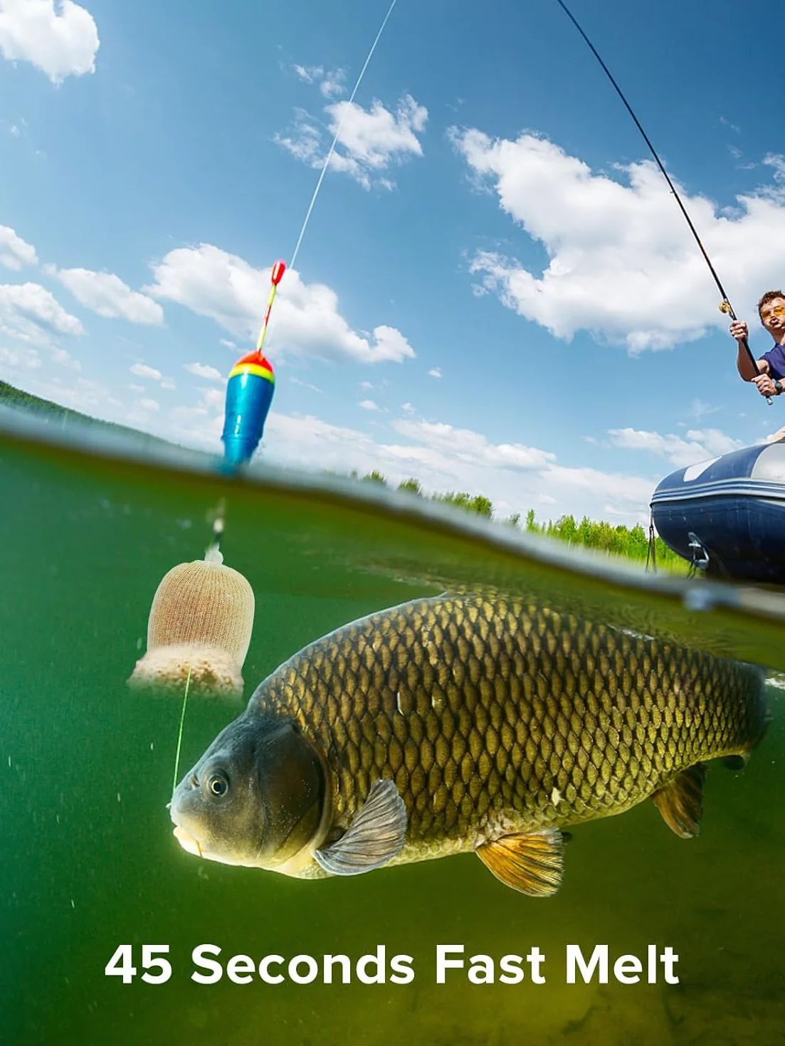 Realure Kit de Maille en PVA 5 m avec Ciseaux 18-44 mm Accessoires de pêche à la Carpe