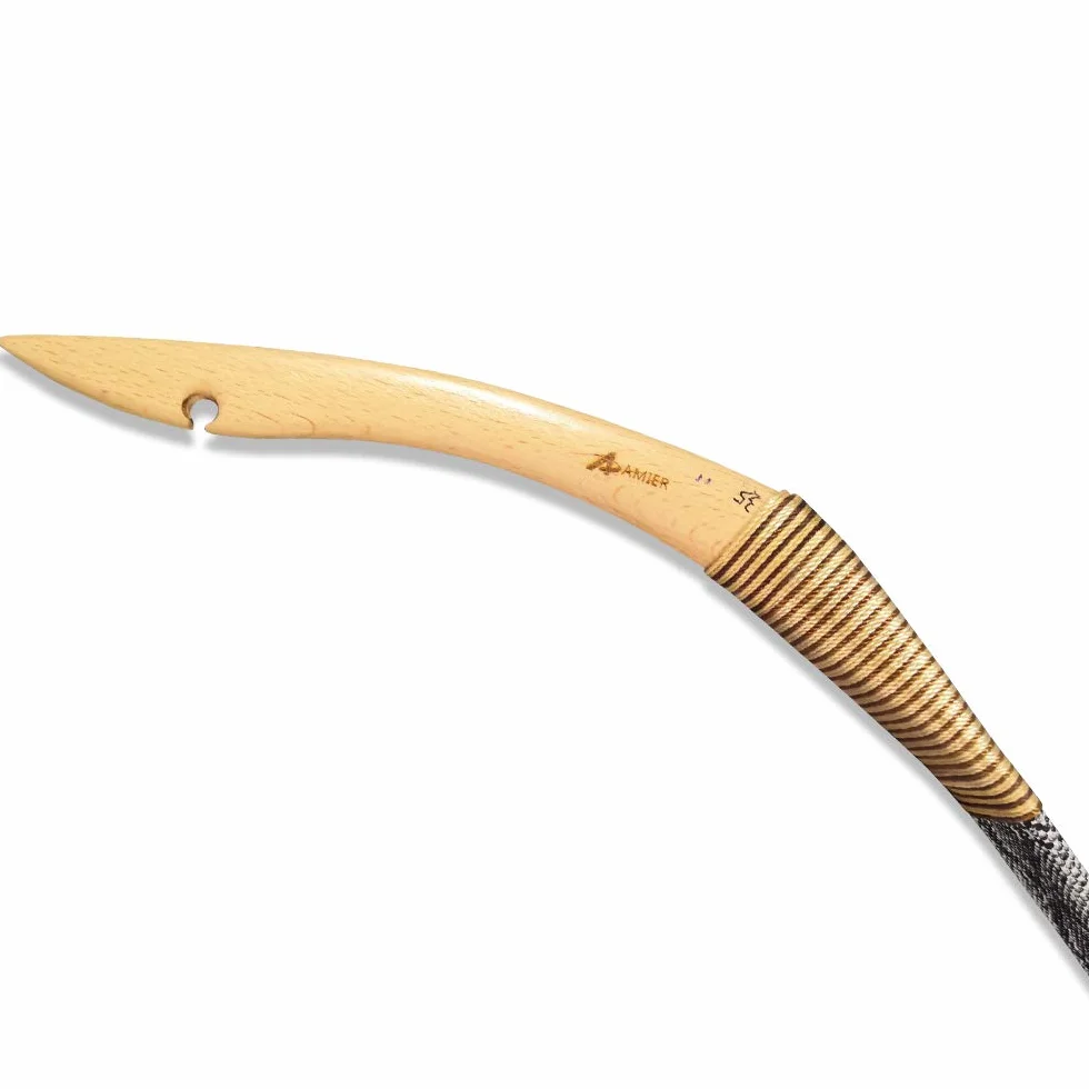 Arc Traditionnel Longbow Fait à la Main 25-40lbs Classique Chasse Cheval Plein air Cible Noir 25LBS