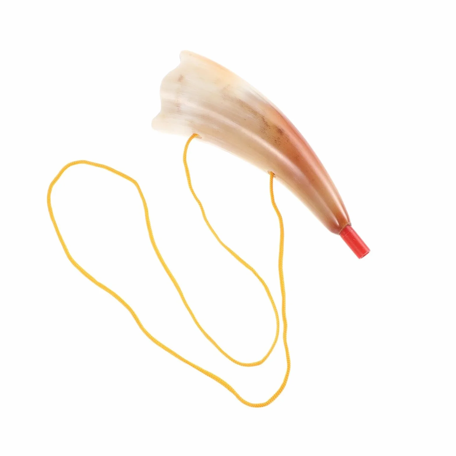 VICASKY Corne de Supporter Sportif en Véritable Corne de Vache Naturelle, Trompette Klaxon Portable avec Poignée