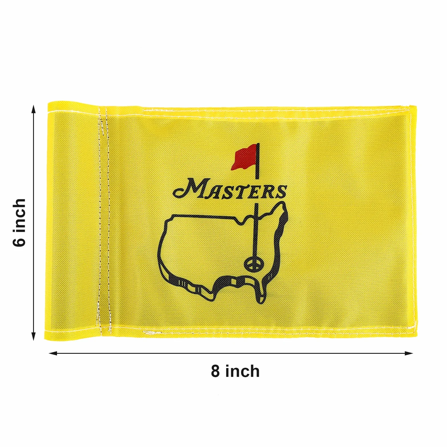 Drapeau de golf national Augusta double face PGA tube régulier nylon 420D vert