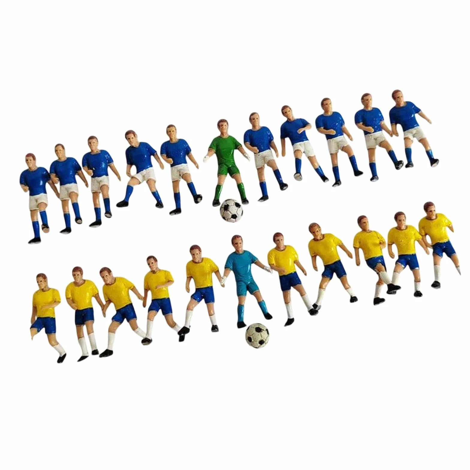 Lot de 22 Figurines Miniatures de Footballeurs, Décorations de Table