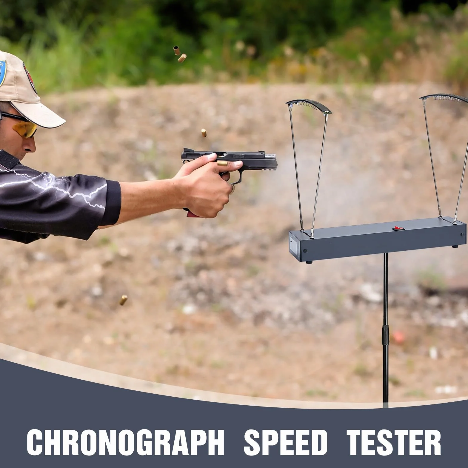 Xuhal Chronographe balistique Testeur de Vitesse de tir FPS MPS pour tir à l'arc Fusil Badminton Tennis