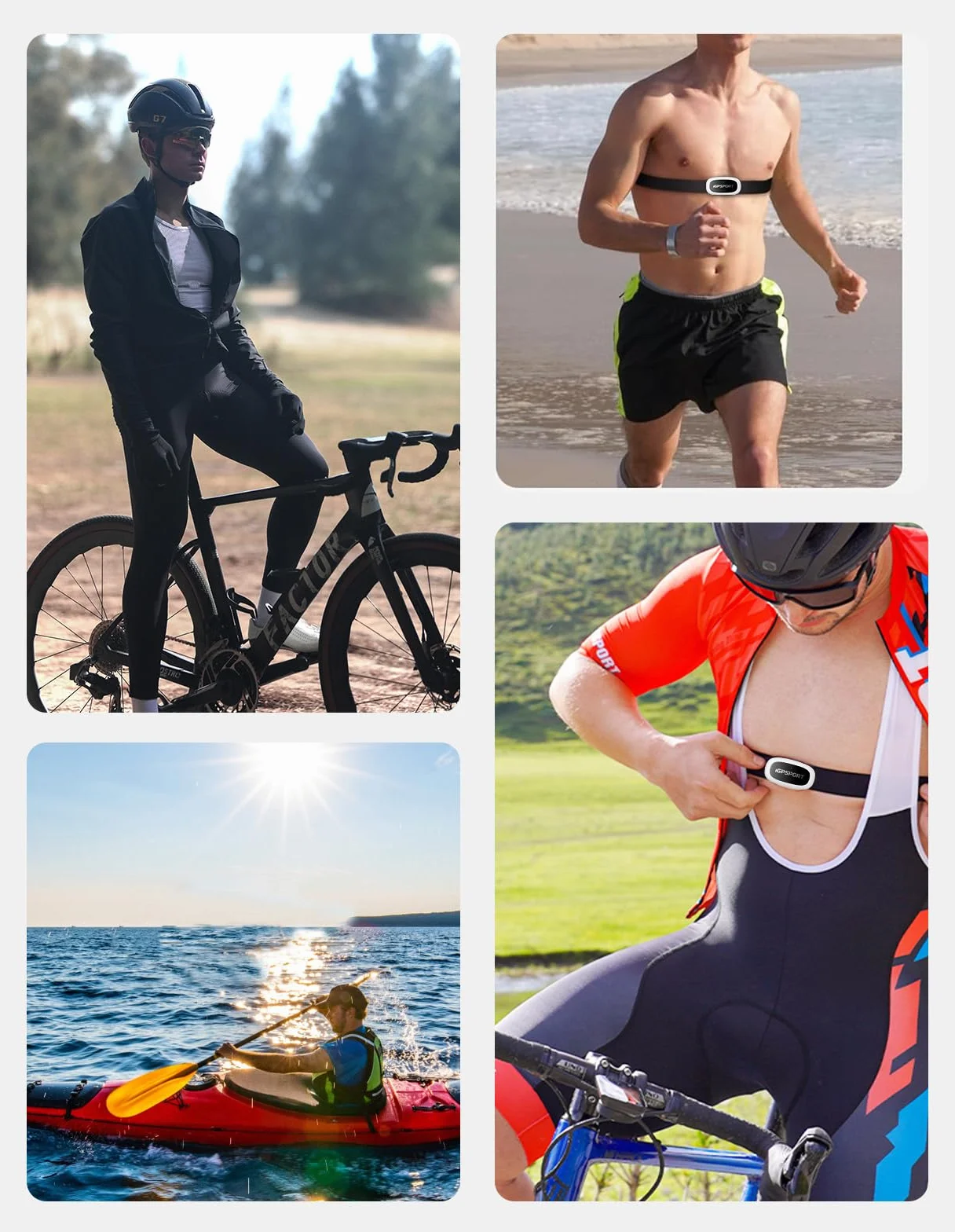 iGPSPORT HR50 Cardiofrequencemetre IPX7 Bluetooth Ant+ Ceinture Cardio Cyclisme Course Yoga