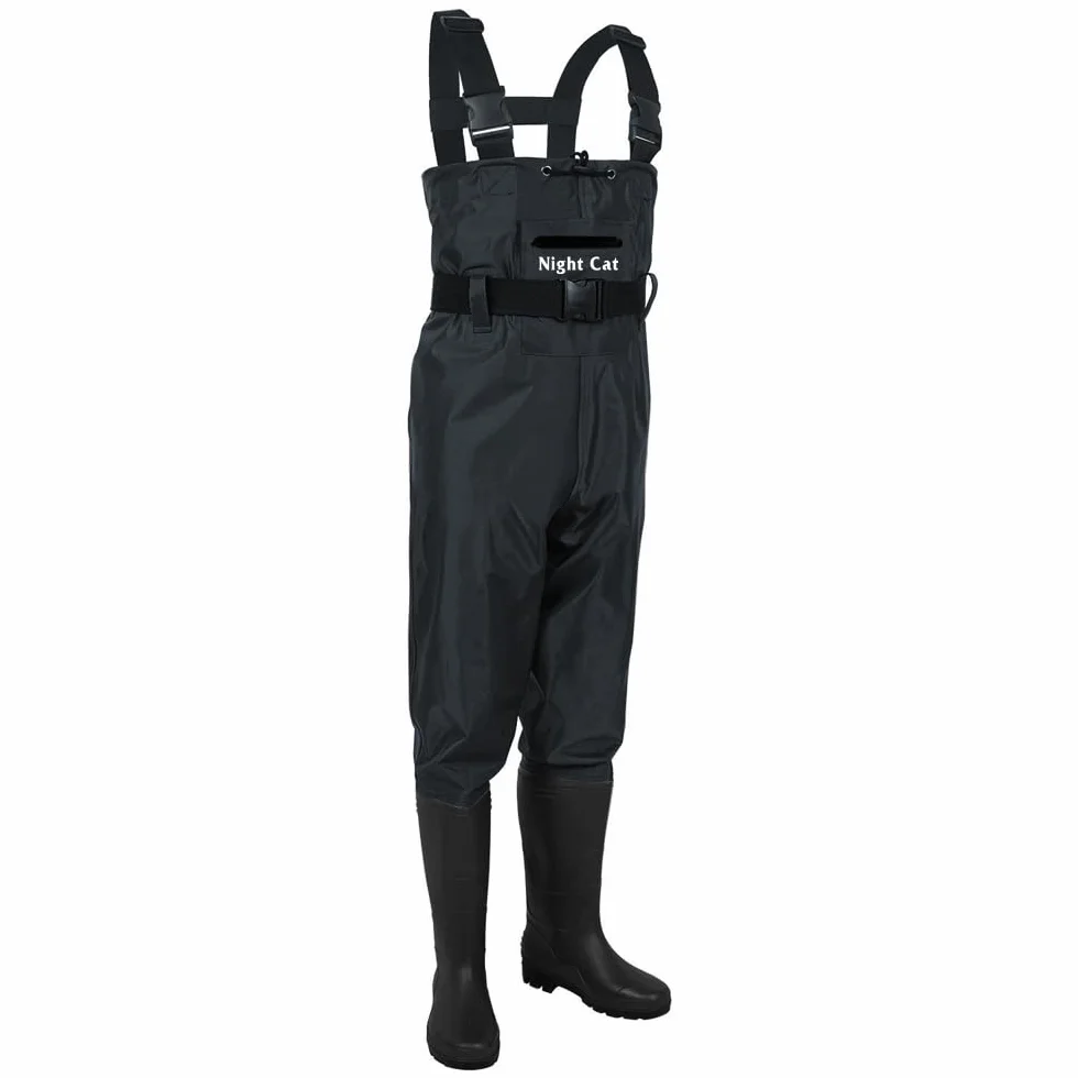 Night Cat Pêche Waders Cuissardes Imperméables Respirants pour Hommes Femmes avec Bottes