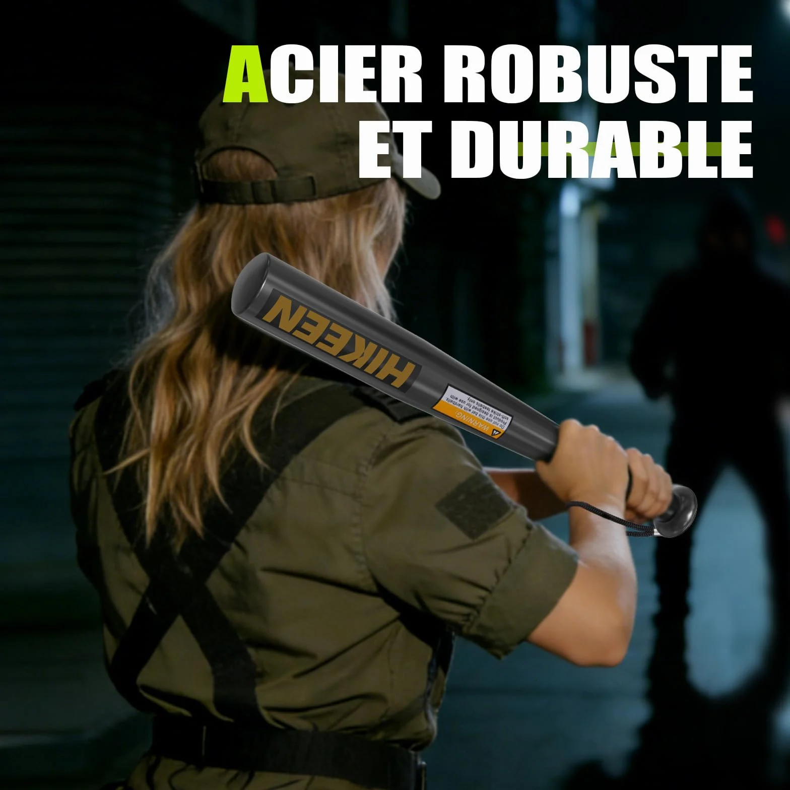 BOOSTEADY Batte de Baseball en Acier 43 cm avec Poignée Antidérapante