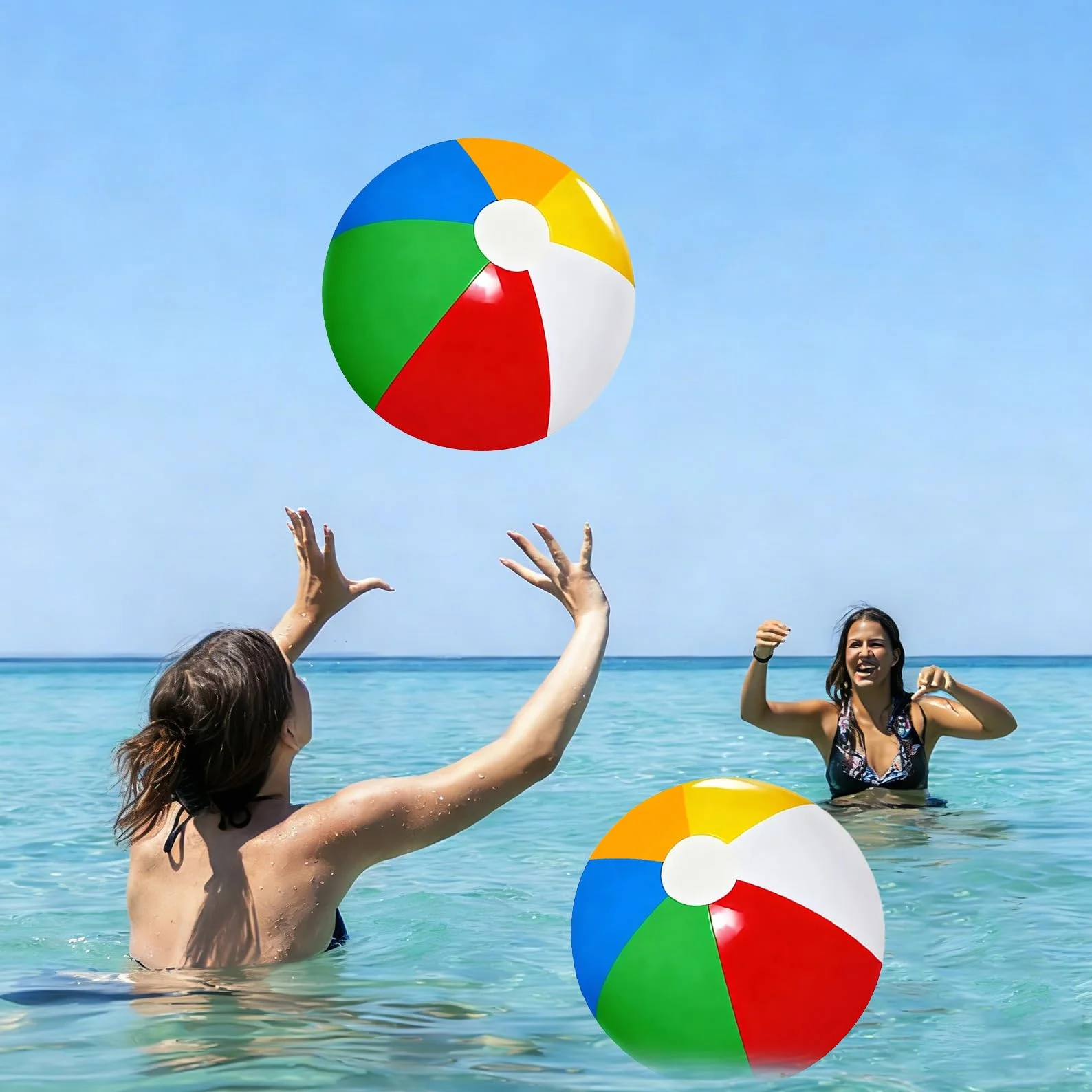 Ballons de water-ball 40 cm lot de 2, jouets de piscine gonflables