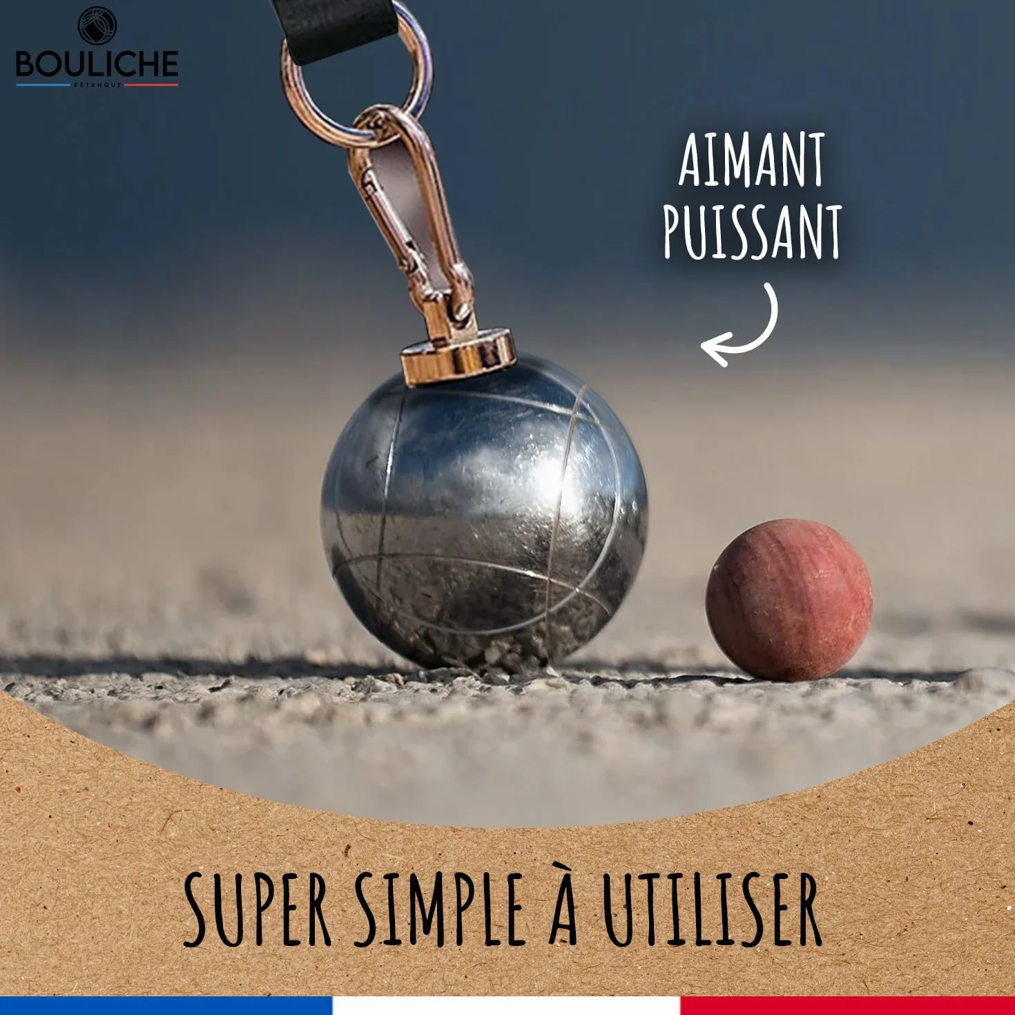 Kit Ramasse Boules de Pétanque Aimant Puissant Mètre Intégré Léger Portable Accessoire Cadeau OriginalCorner