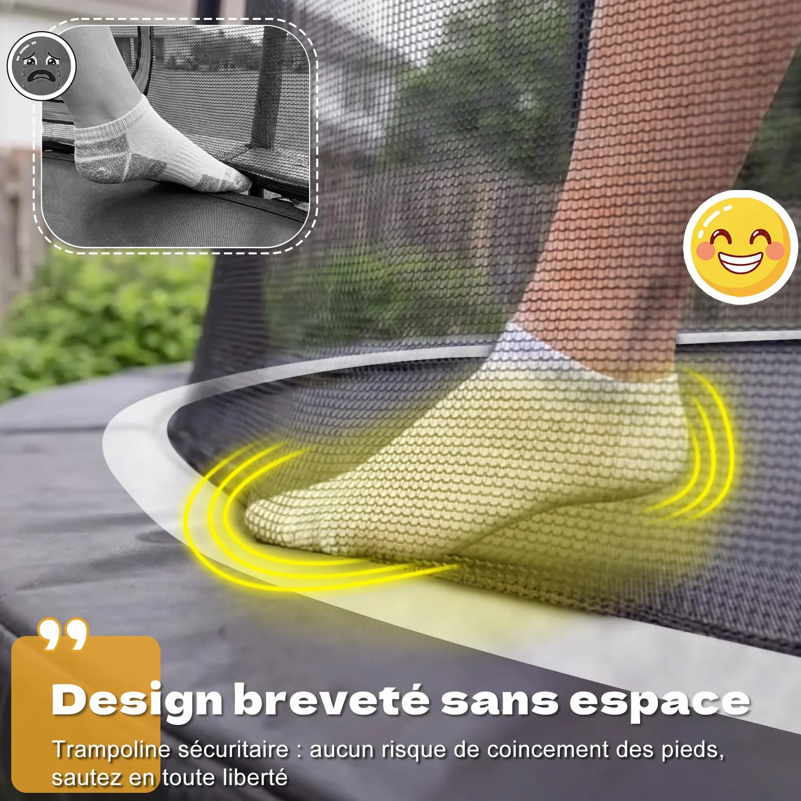 JUMMICO Trampoline d'extérieur Ø 366 cm avec Filet de sécurité certifié GS pour Enfants, capacité 150kg