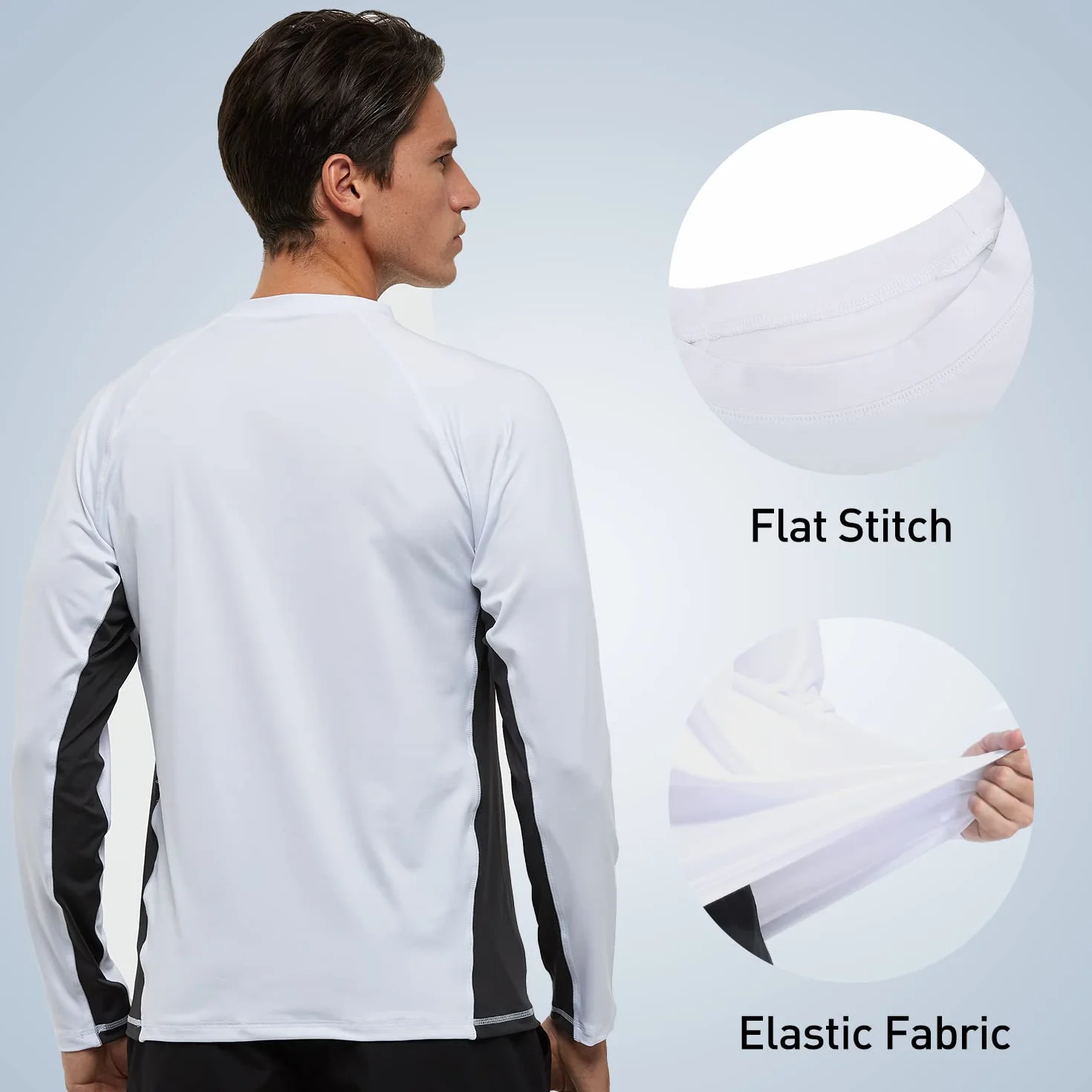 Arcweg Rashguard Homme Manches Longues Anti-UV UPF 50+ T-Shirt Surf Natation Plongée