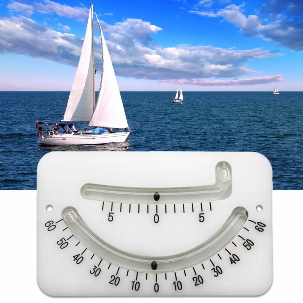 Inclinomètre pour bateaux de pêche - Niveau d'angle avec visibilité nocturne (blanc + vert)