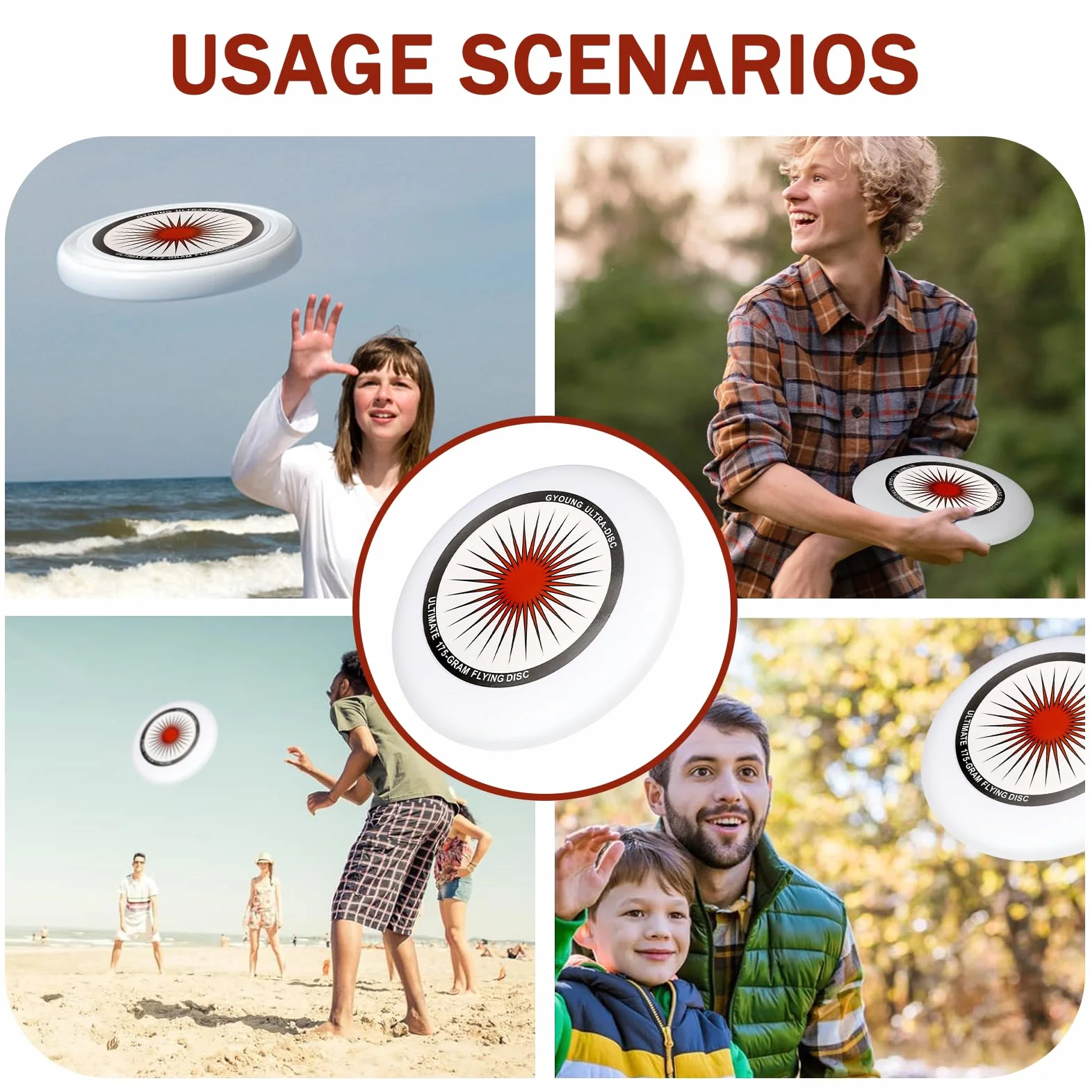 Frisbee de compétition 175g sportif extérieur original pour joueurs professionnels et occasionnels