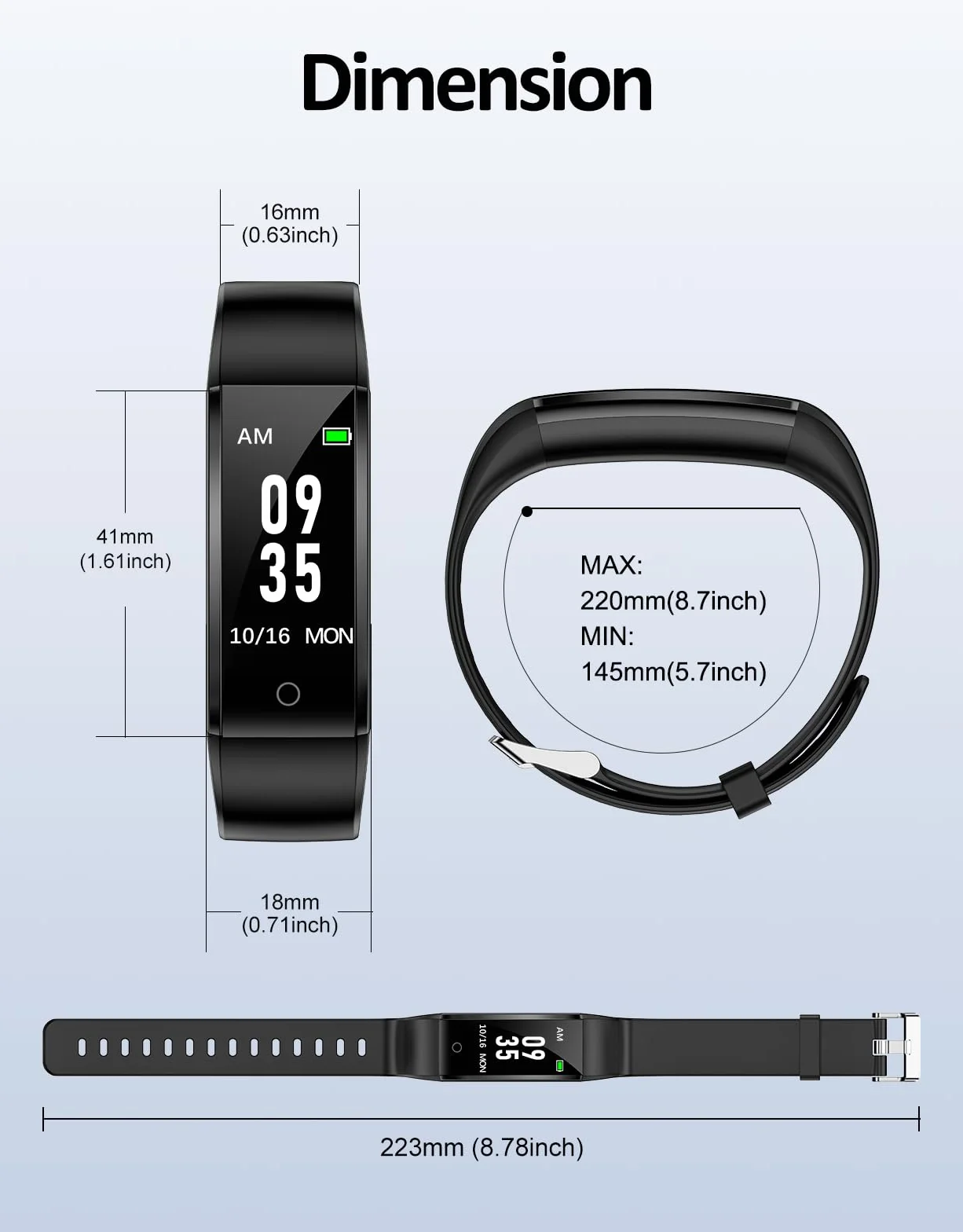Montre Podometre Etanche IP68 Compteur de Pas sans Bluetooth pour Femme Homme