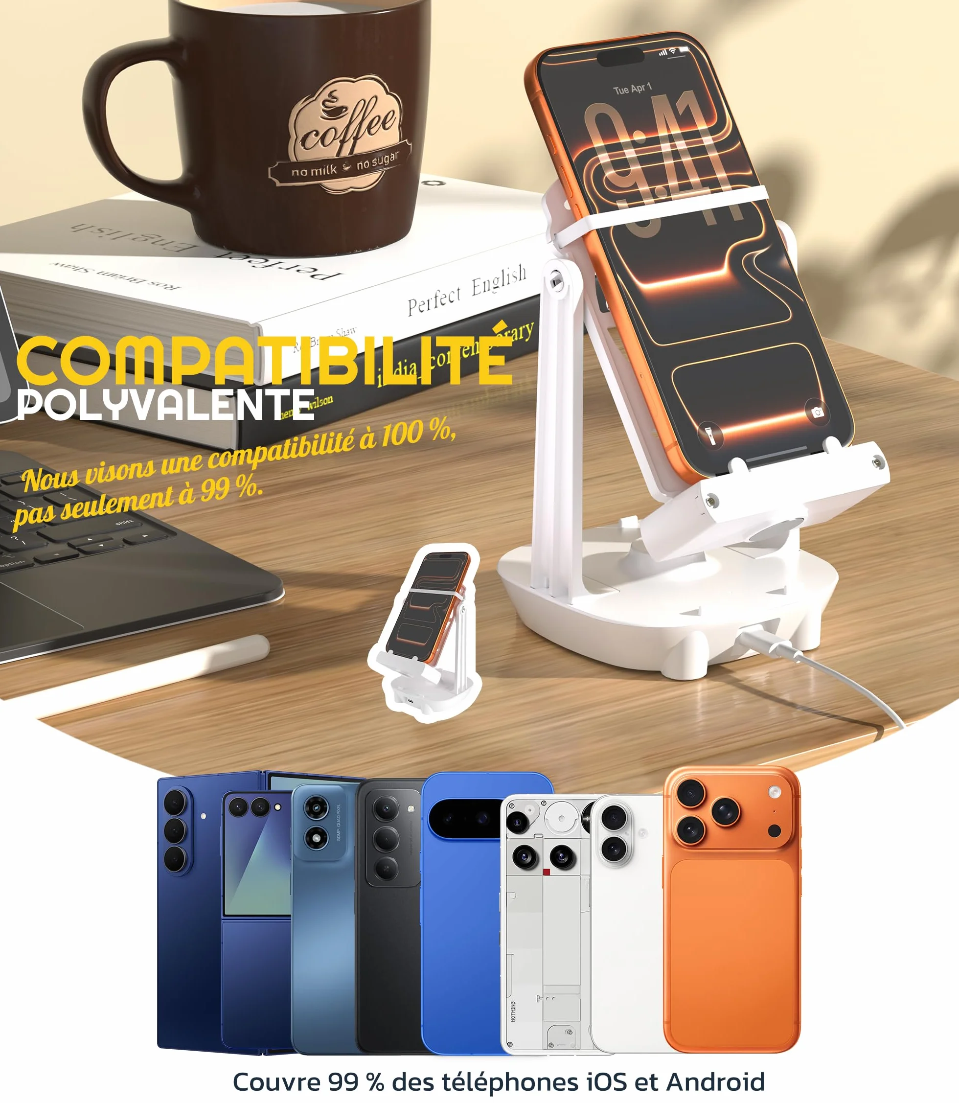 NEWZEROL Podomètre Téléphone Portable Compatible Pokemon Go Plus Accessoire Blanc