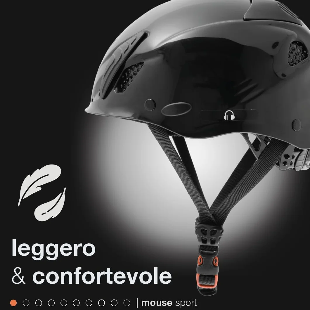 Casque léger avec Coque en ABS Noir Universelle 52-63cm