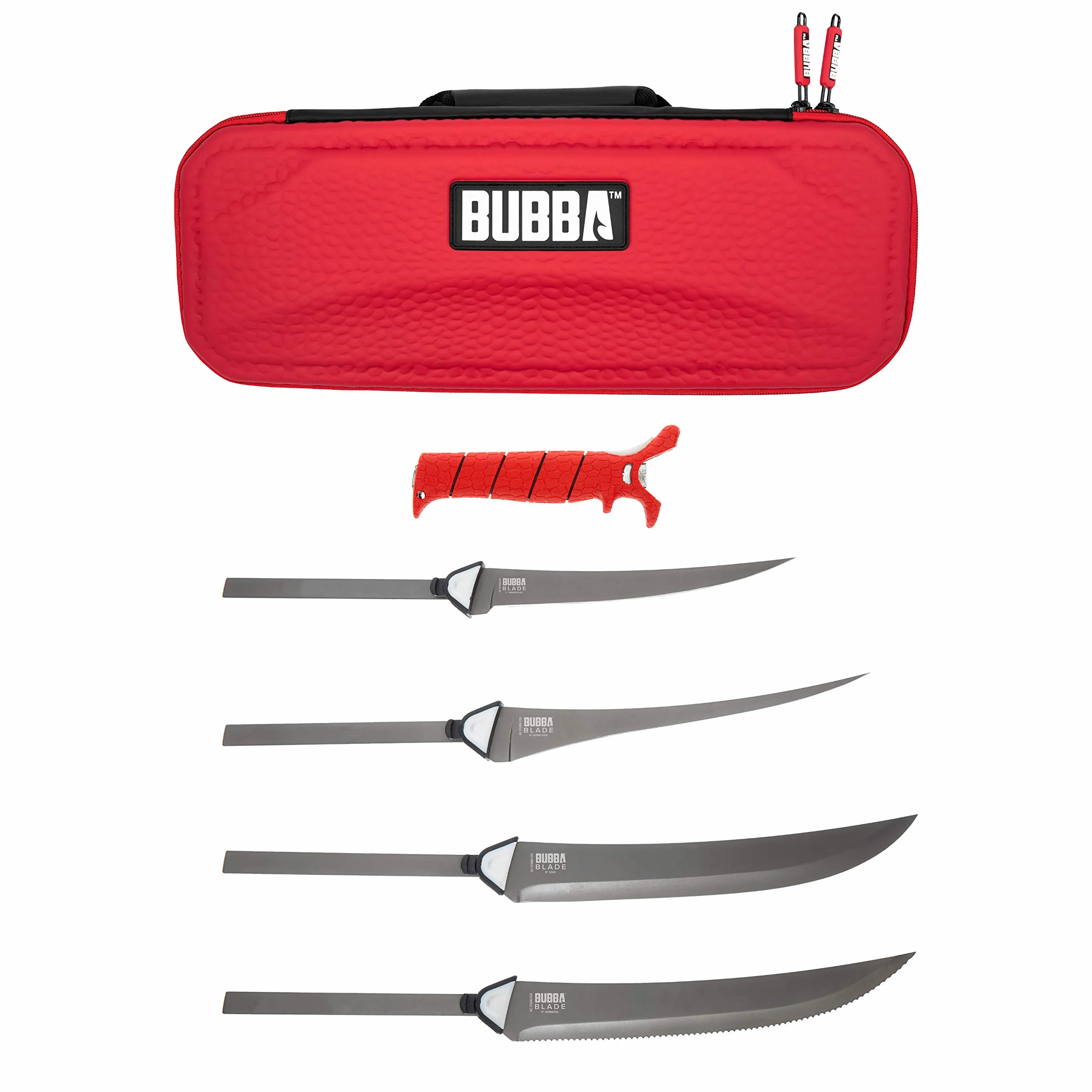 BUBBA Multi-Flex Lame interchangeable poignée antidérapante 4 lames ti-nitrure étui pêche