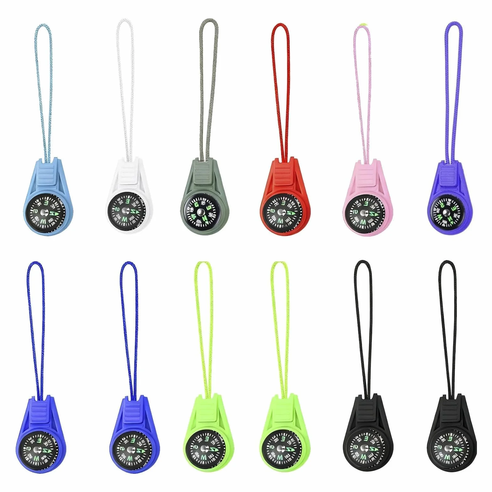 Boussole de Survie Mini 12 PCS Multicolore pour Enfants Randonnée Camping