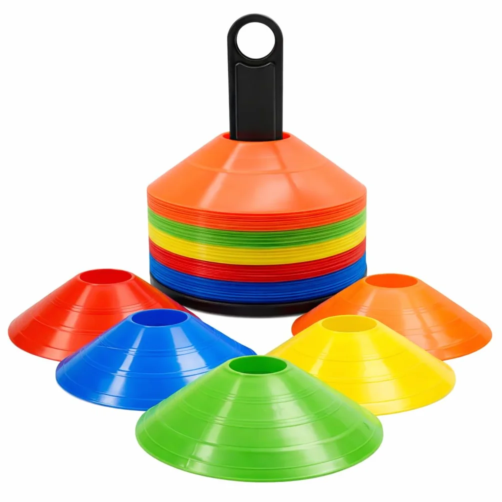 Cônes de marquage colorés, Accessoires pour l'entraînement de Football et de Slalom