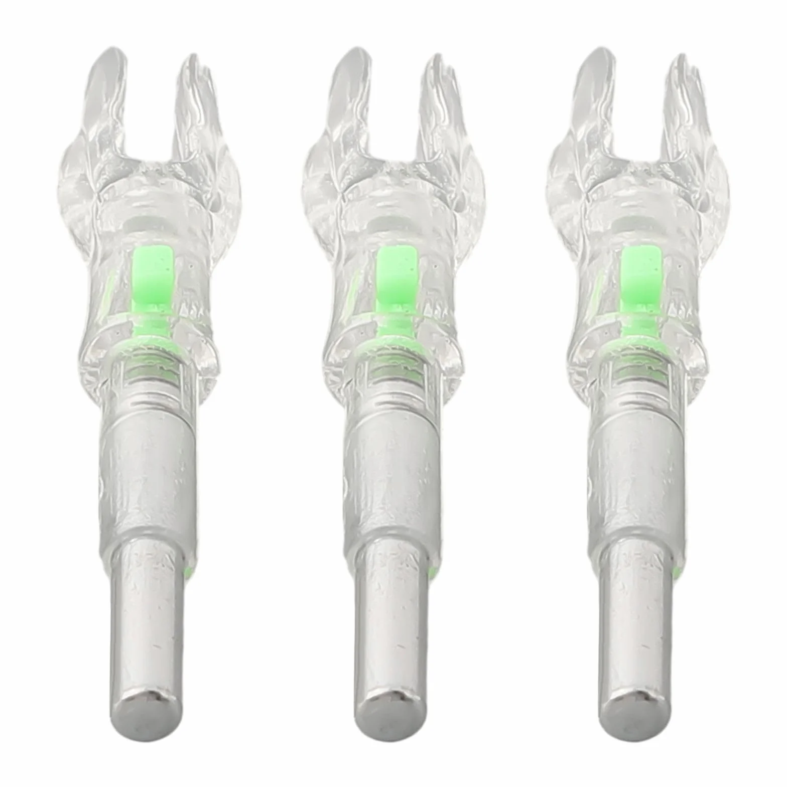 Encoches de flèche lumineuses à LED 4,2 mm, lot de 3, rouge/bleu/vert, allumage automatique, batterie longue durée, PE