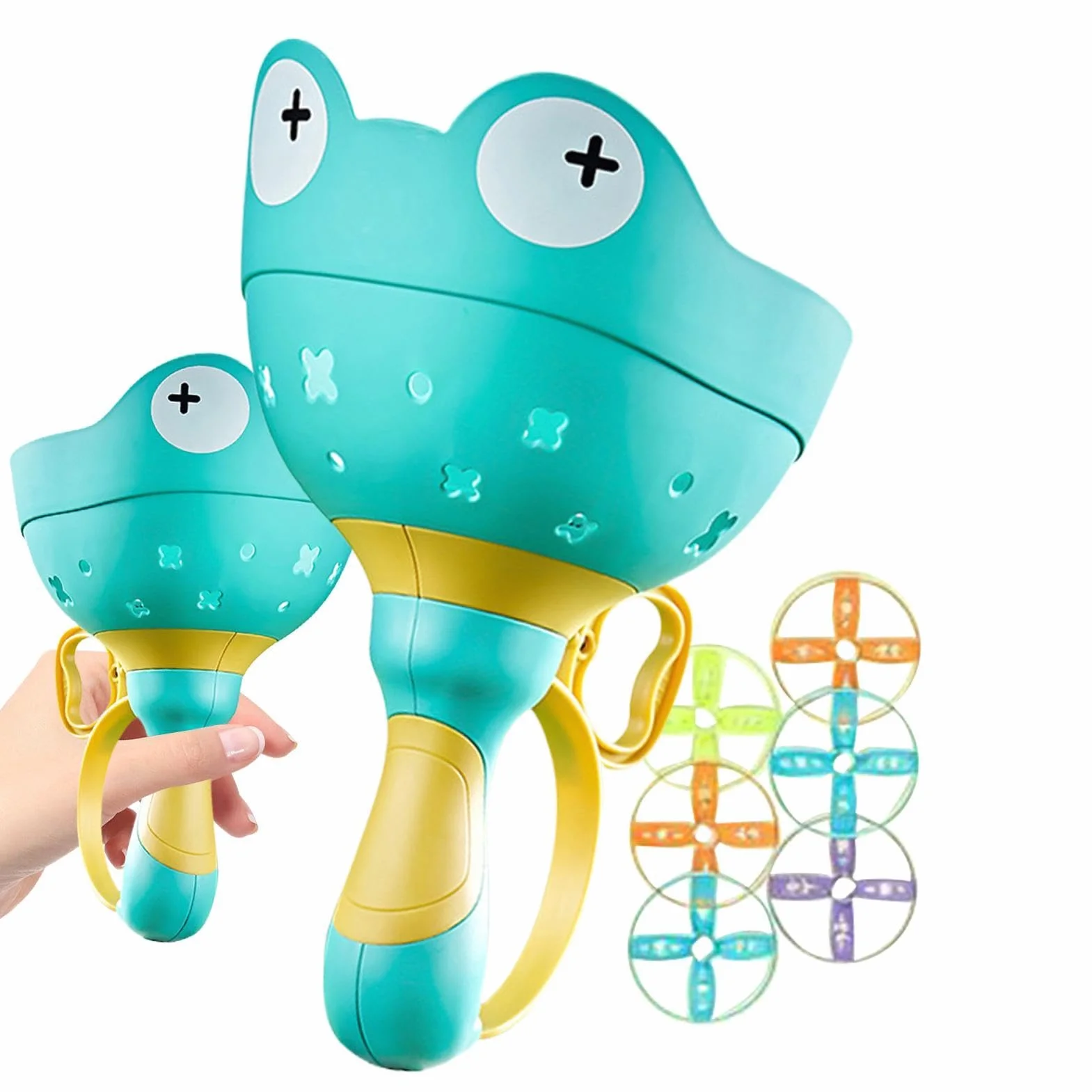Jouet lance-disque volant 5,51 x 9,06 pouces jeu extérieur soucoupe volante