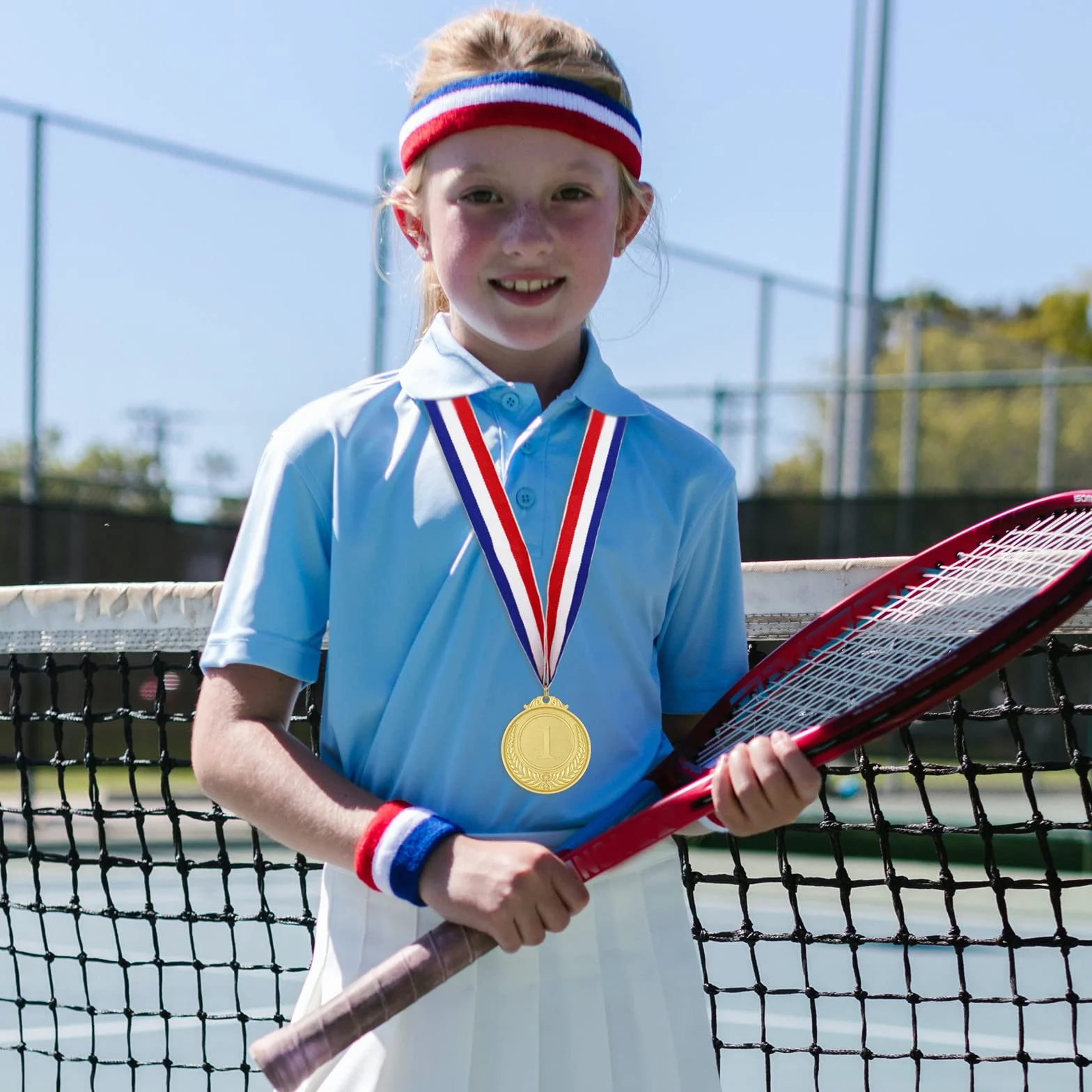 Médailles pour Enfants, 12 Pièces Médailles en Métal Doré Style Olympique avec Rubans, Prix Sportif, Jeux Compétition