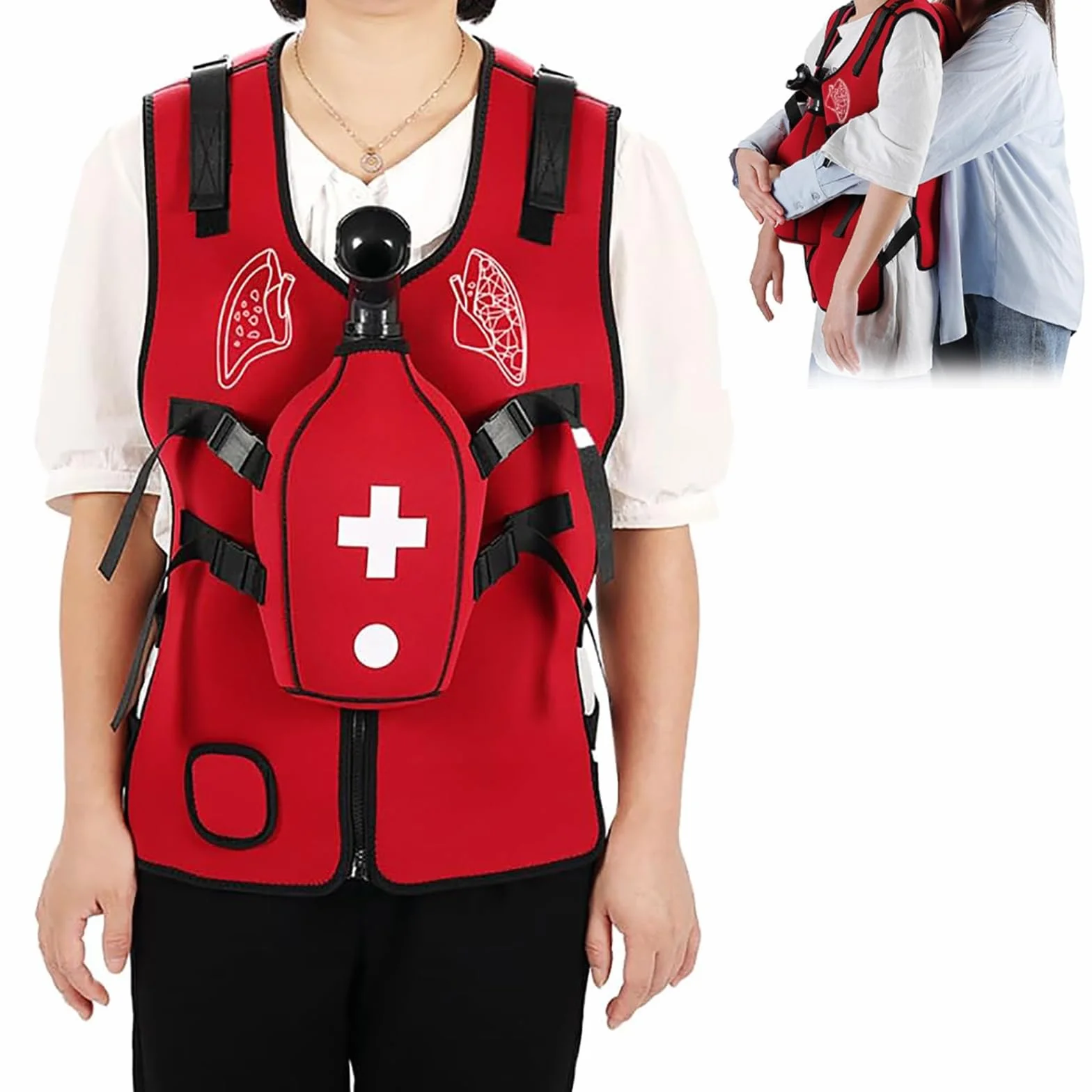 Gilet D'entraînement Anti-étouffement Heimlich Professionnel, Compétences Premiers Secours, Entraînement Durable Réglable
