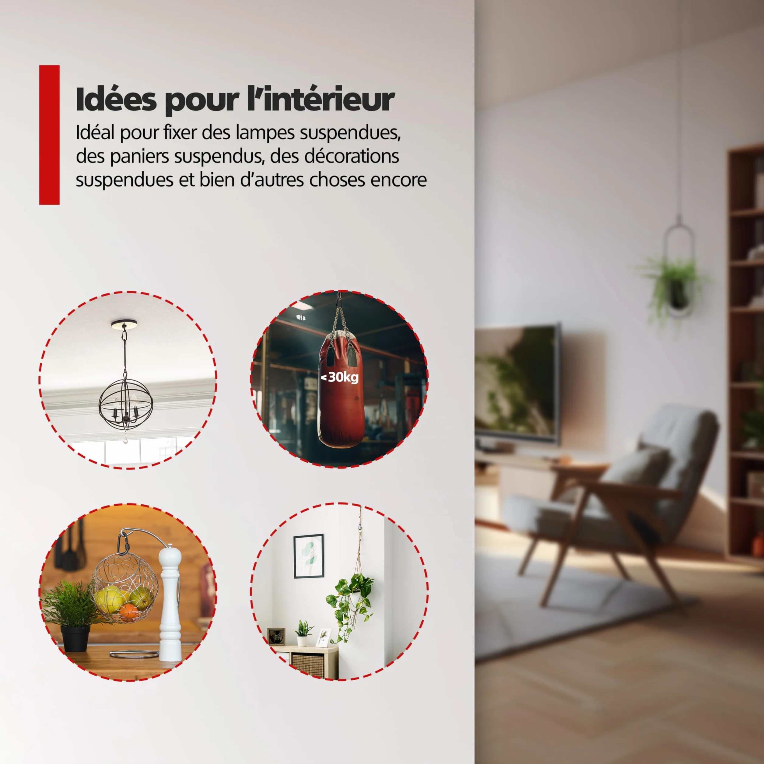 RAVN HAMAN Mousquetons de sécurité à vis 30 kg pour intérieur extérieur hamacs sacs de frappe porte-clés