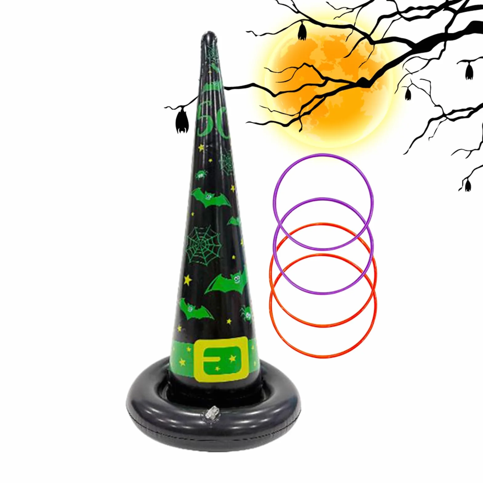 Jeu De Lancer D'Anneaux Halloween avec 4 Anneaux Jouets Amusants pour Adultes Fête