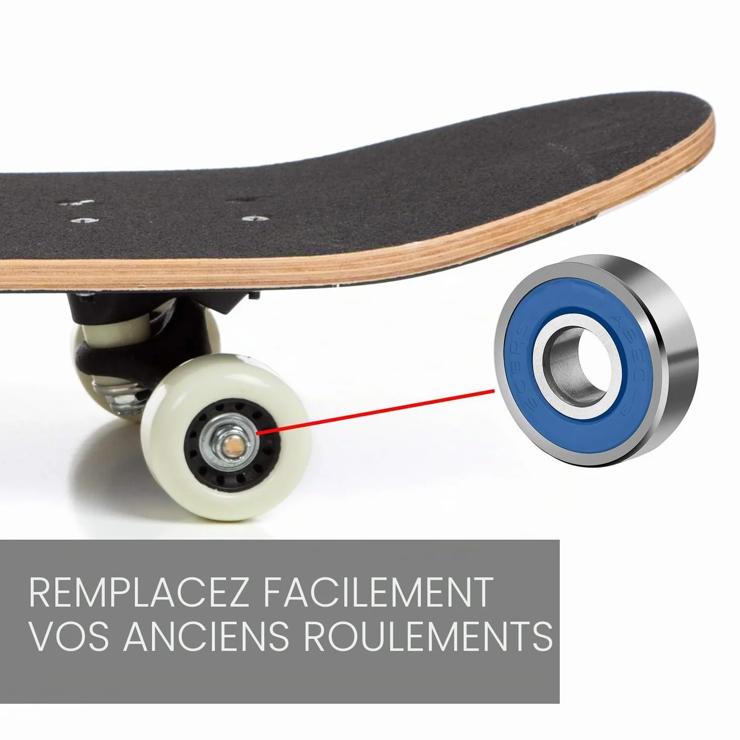 TRIXES Roulements 608rs ABEC 9 Skateboard Roulement à Rouleaux