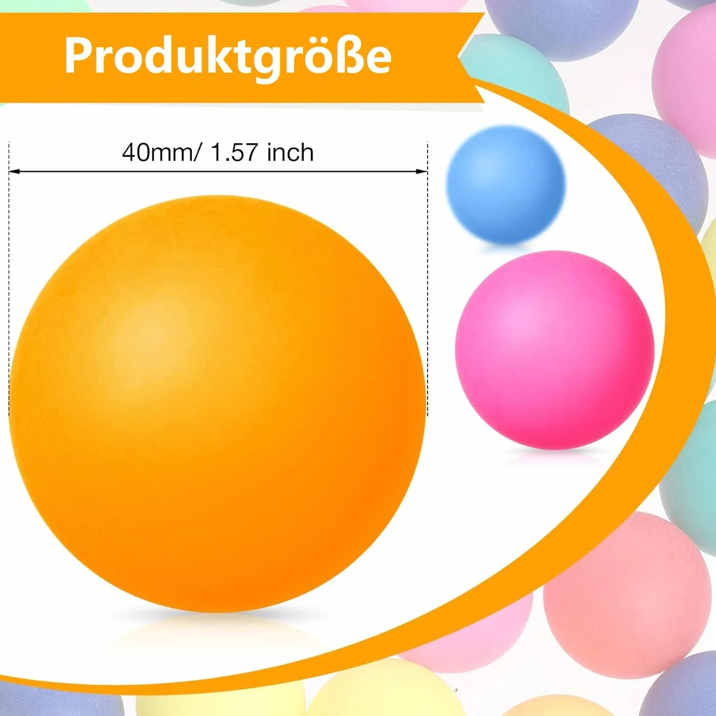 Balles de ping-pong colorées 40 mm Lot de 40 - Jeux familiaux