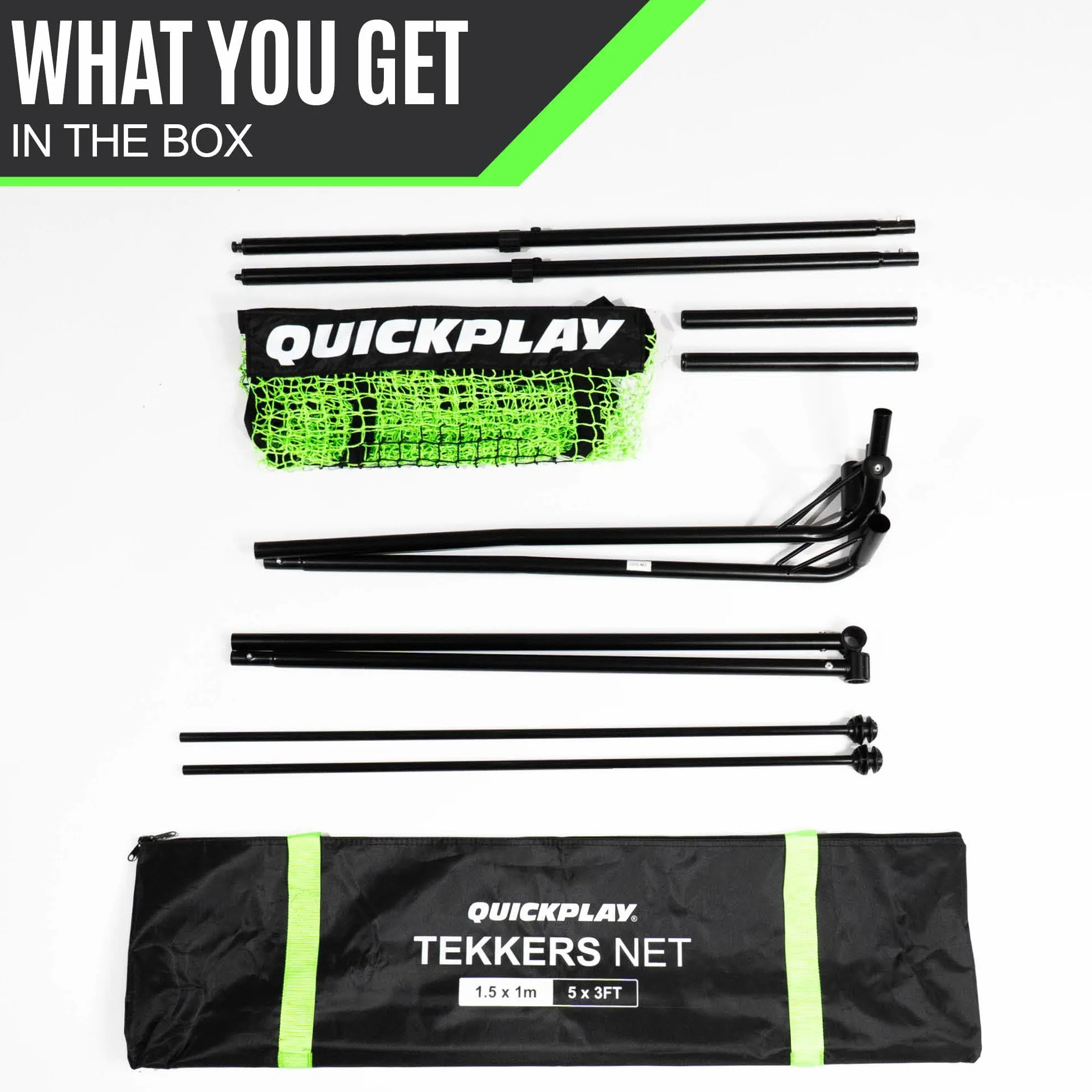QUICKPLAY Tekkers Rebondisseur de Football Ultra-Portatif Base Lestée Intégrée