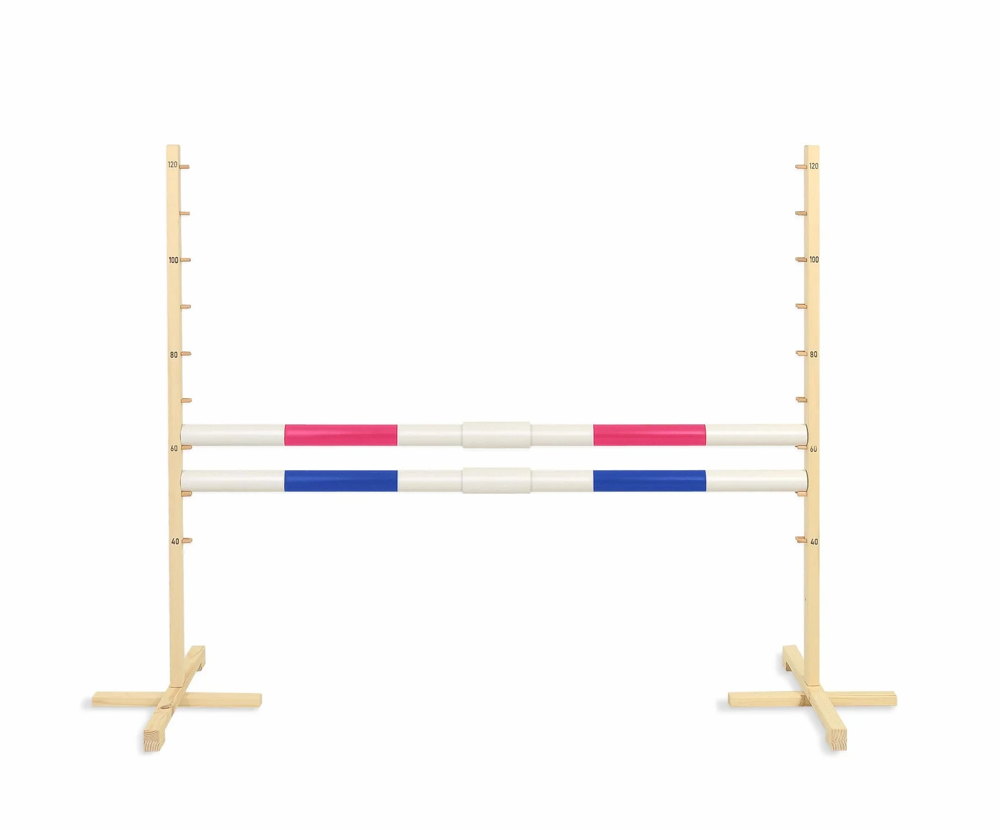 Hobby Horse Obstacle de Saut 160 cm avec Deux Faisceaux 50 mm Rose