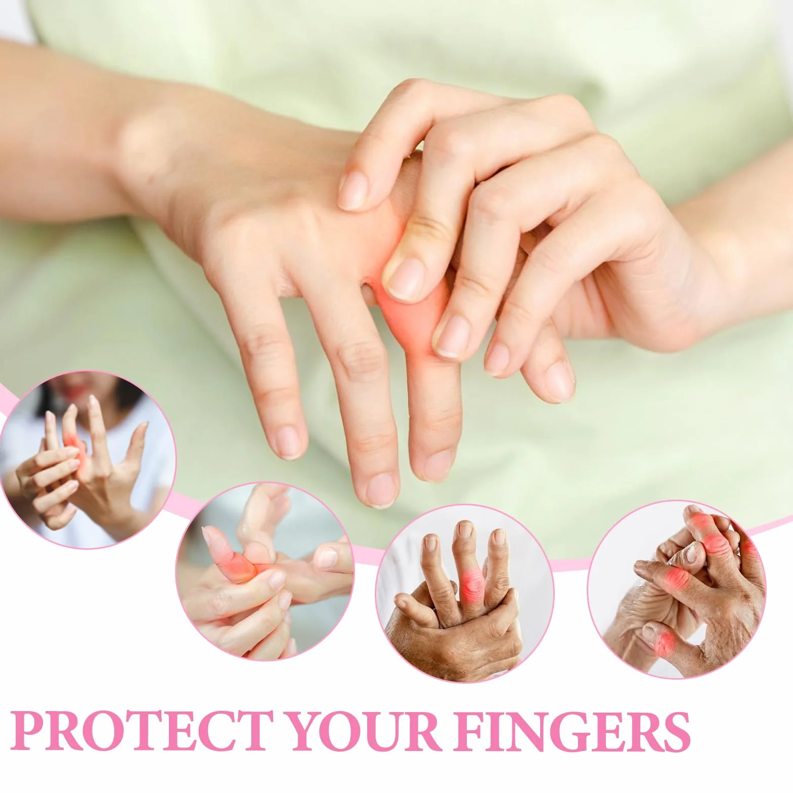 JJUNW Lot de 14 protège-doigts en silicone - Protection des doigts pour arthrite, eczéma, travail et sport