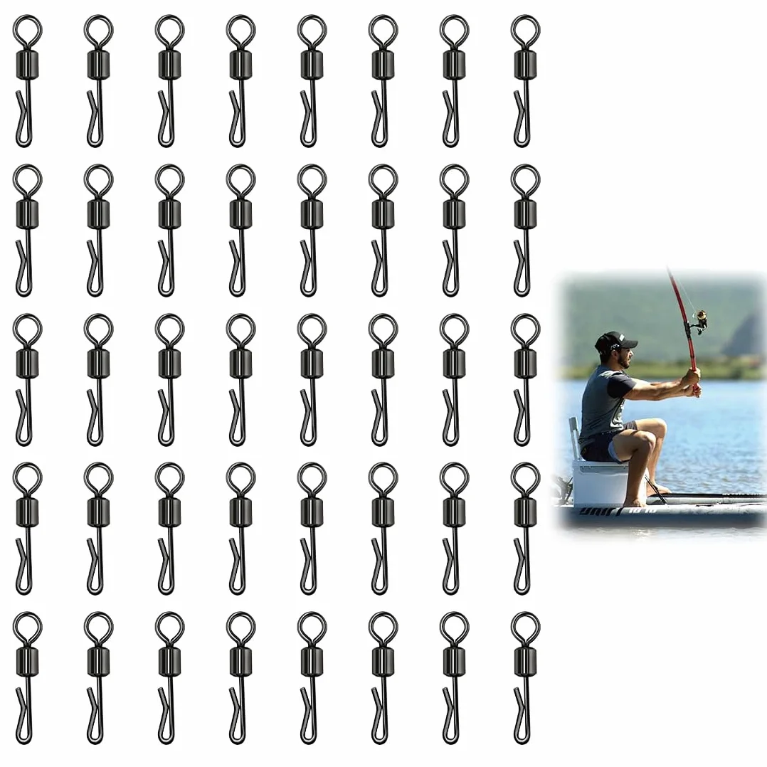 Émerillons de pêche clips à changement rapide en forme de Q lot 40 pièces