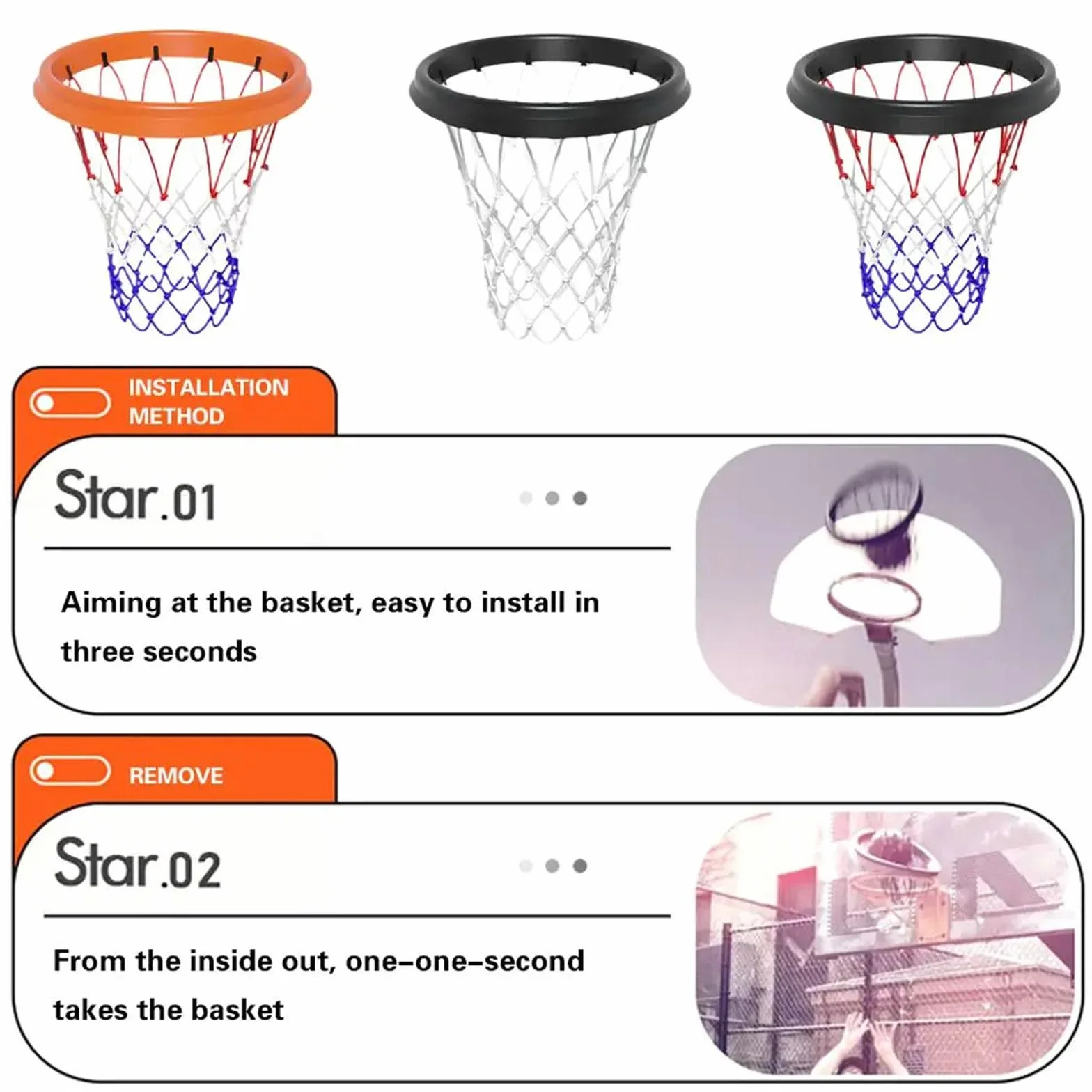 Galvanized Basketball Hoop Outdoor Portable Frame