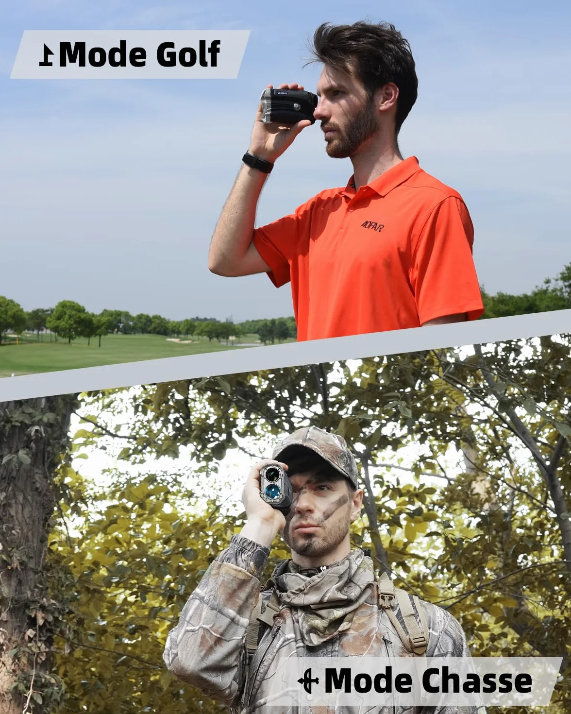 AOFAR GX-2S Pro Télémètre Laser Golf Chasse 1000Y Compensation Pente Verrouillage Drapeau Vibration Distance Horizontale Angle Haute Précision
