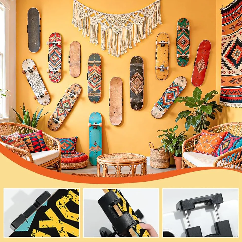 Porte-Affiche Flottant pour Skateboard, Support Mural Rotatif à 360°